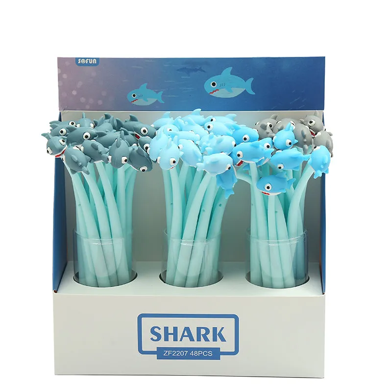 22387 SHARK WIGGLE GEL PEN-48