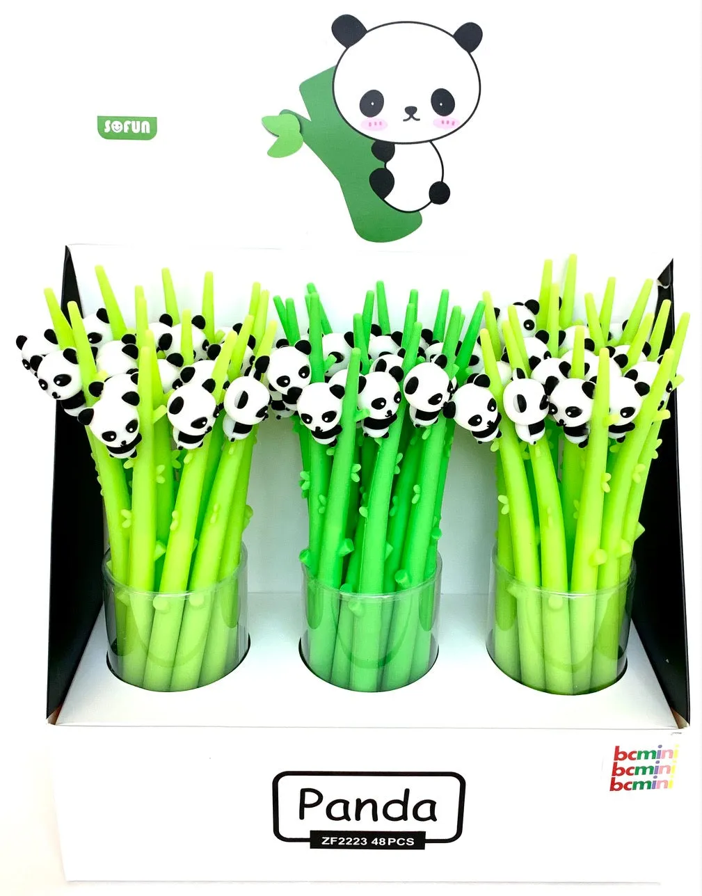 22389 PANDA BAMBOO WIGGLE GEL PEN-48