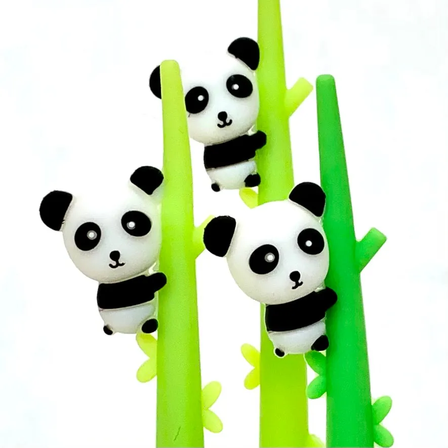 22389 PANDA BAMBOO WIGGLE GEL PEN-48