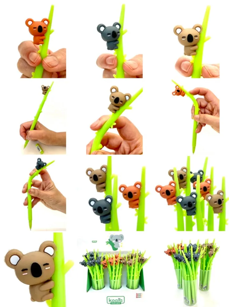 22408 KOALA STICK WIGGLE GEL PEN-48