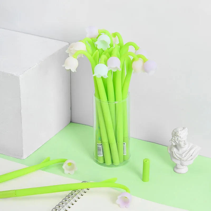 22413 LILY OF THE VALLEY FLOWER COLOR CHANGING GEL PEN-48 no