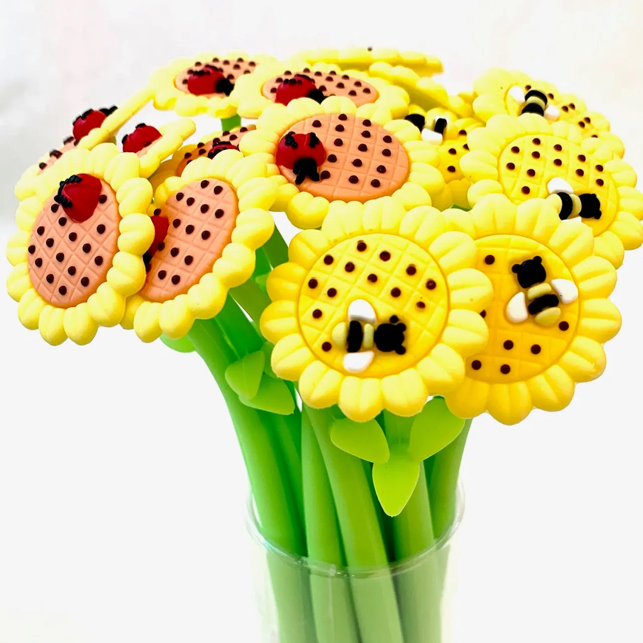 22429 SUNFLOWER LADYBUG & BEE WIGGLE GEL PEN-48