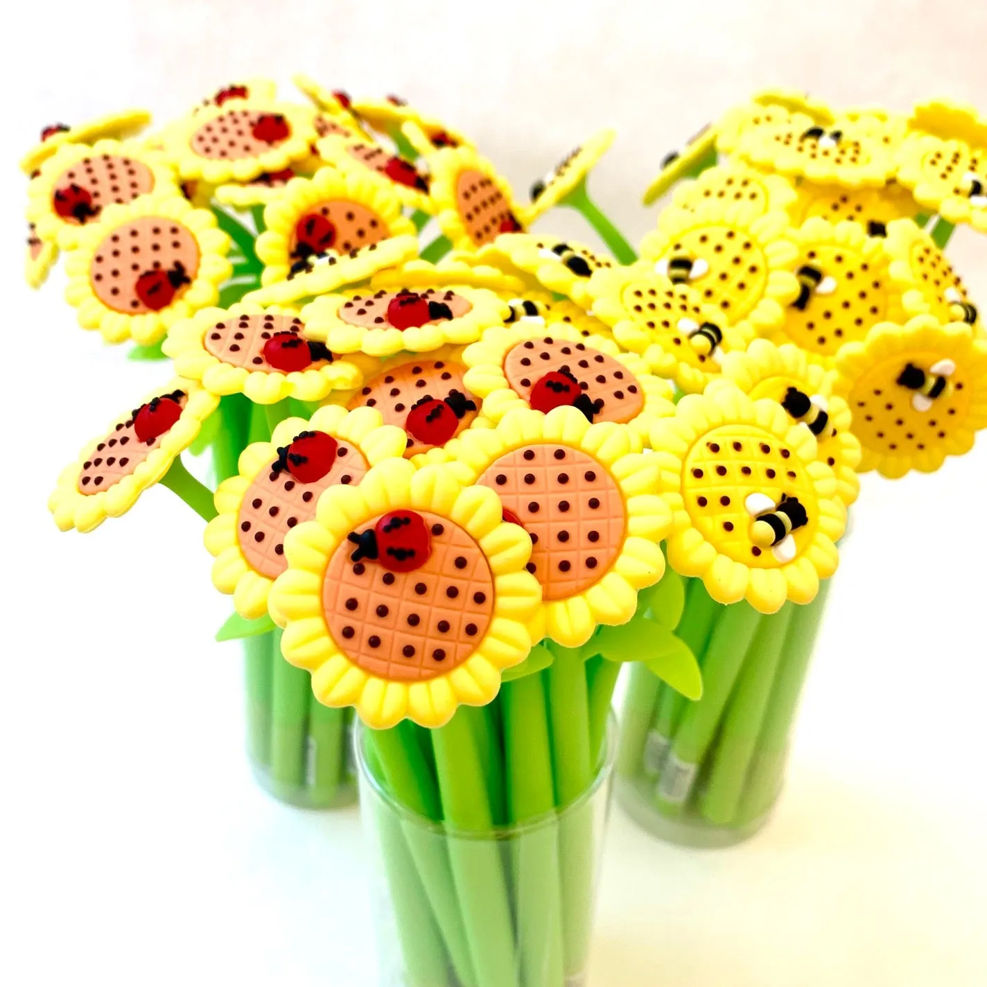 22429 SUNFLOWER LADYBUG & BEE WIGGLE GEL PEN-48