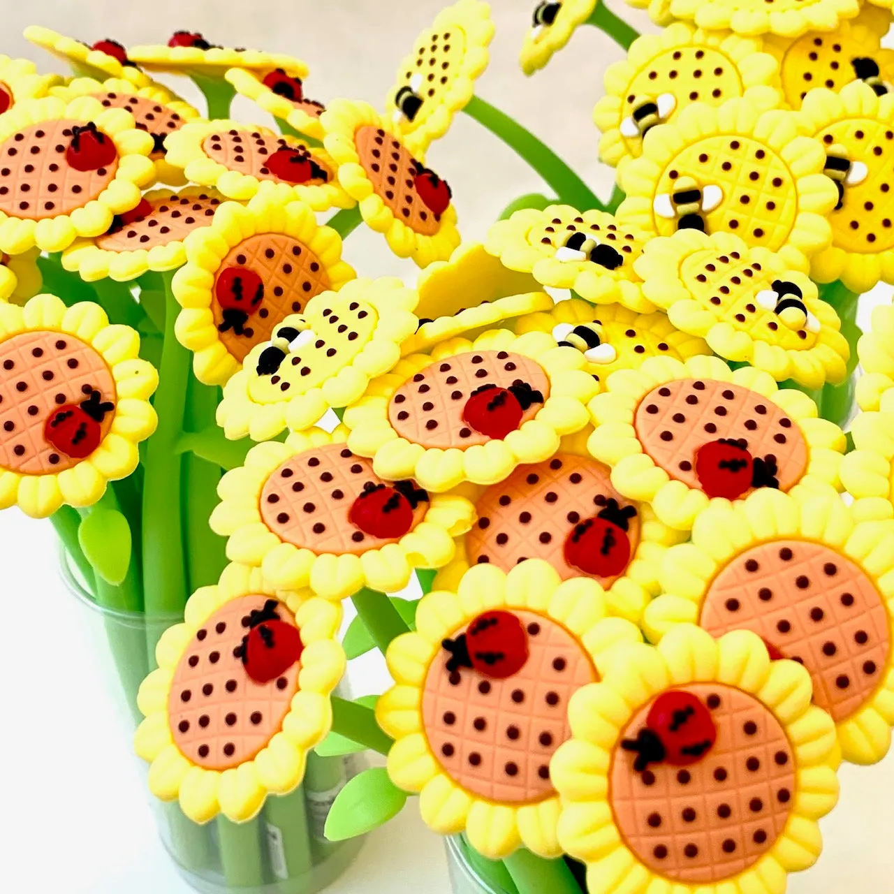 22429 SUNFLOWER LADYBUG & BEE WIGGLE GEL PEN-48