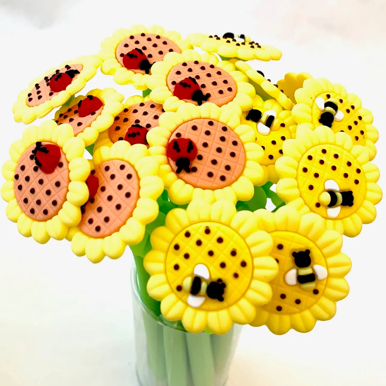 22429 SUNFLOWER LADYBUG & BEE WIGGLE GEL PEN-48