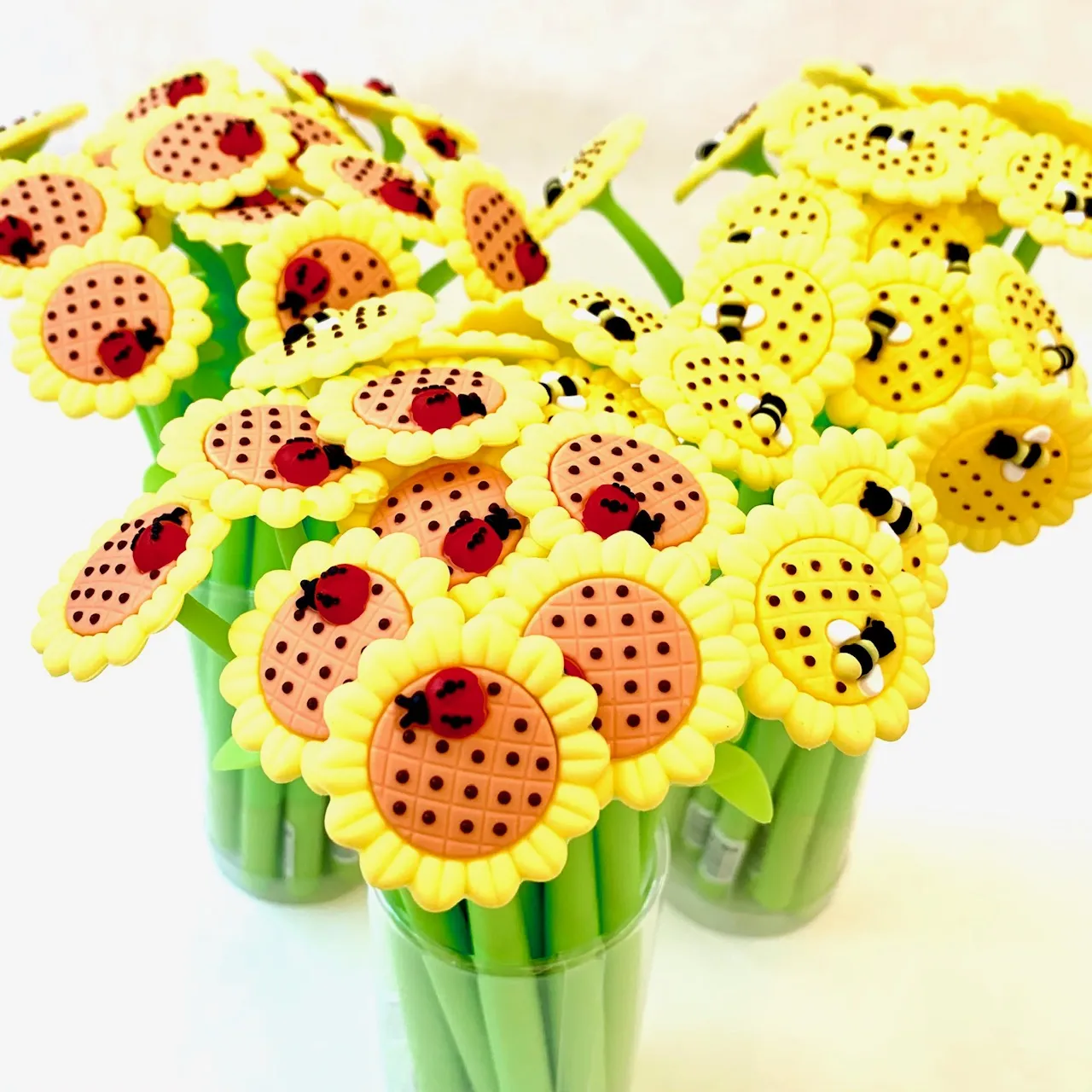 22429 SUNFLOWER LADYBUG & BEE WIGGLE GEL PEN-48