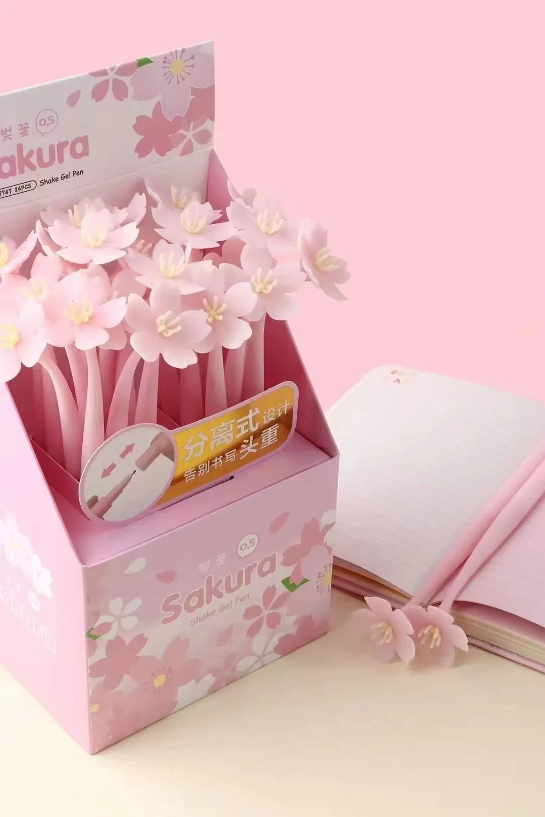 22612 SAKURA CHERRY BLOSSOM WIGGLE GEL PEN-24