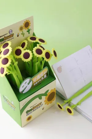 22613 SUNFLOWER FLOWER WIGGLE GEL PEN-24