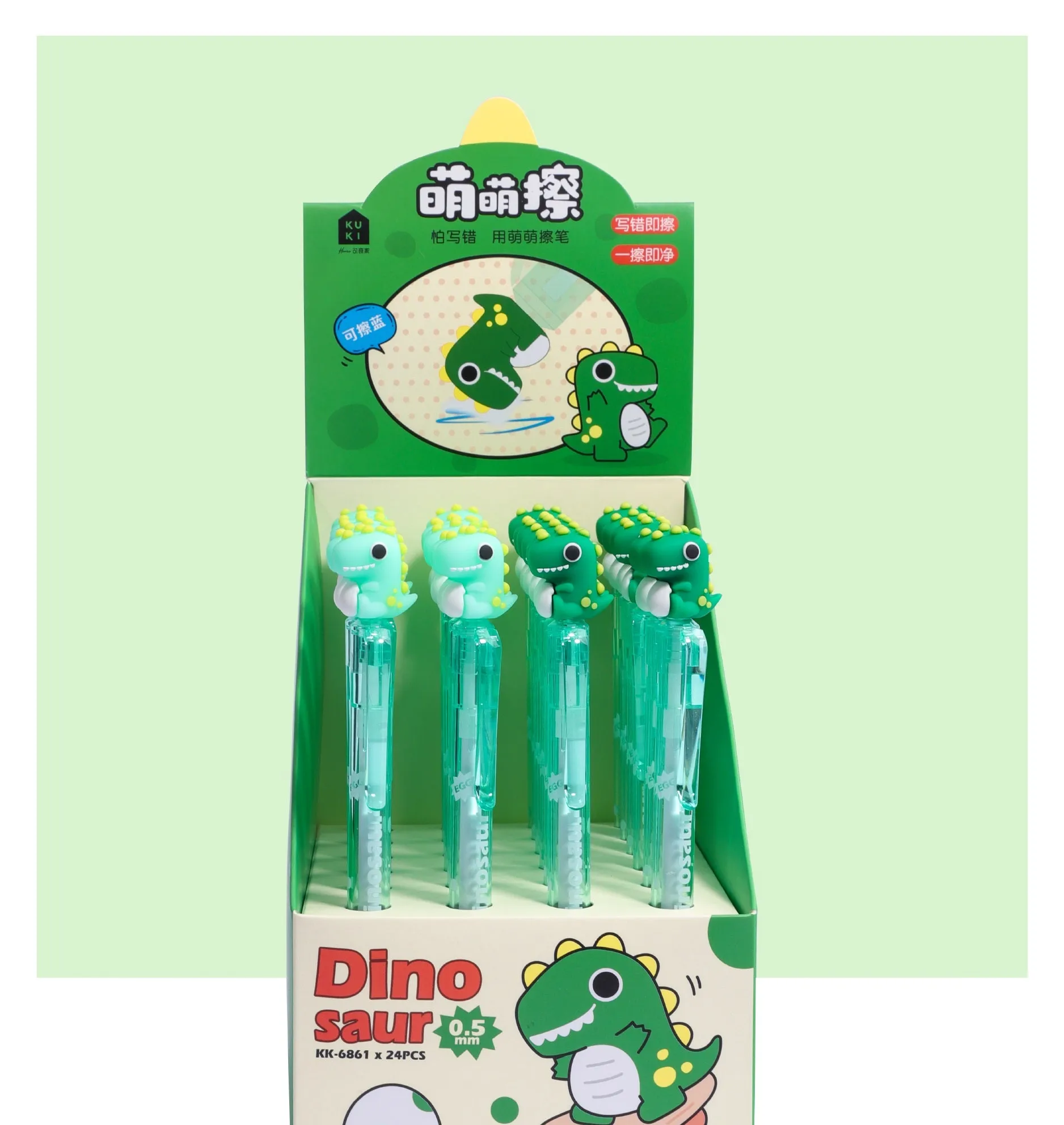 22617 DINOSAUR RETRACTABLE GEL PEN-24