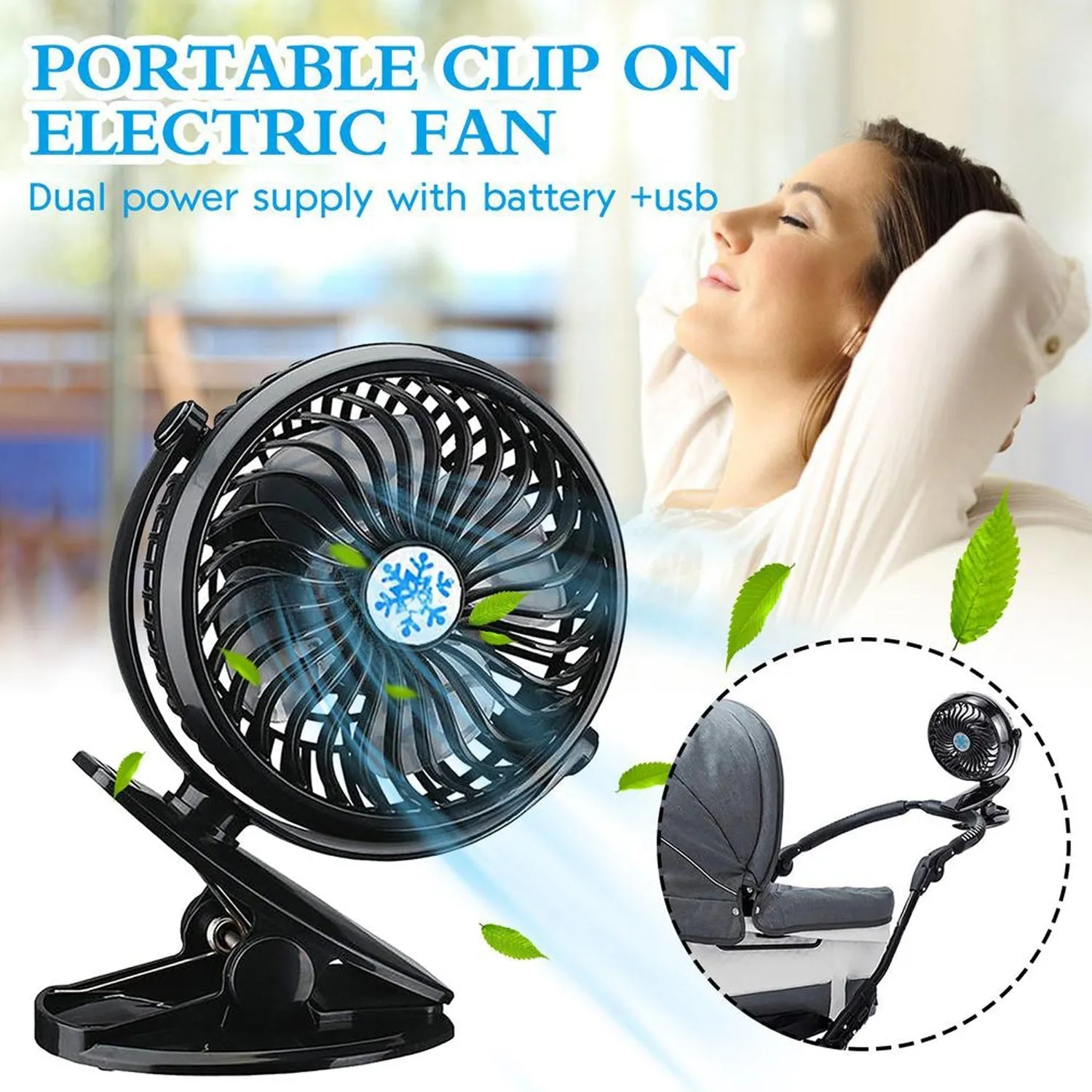 4824 Mini USB Clip Fan widely used in summers for cool down rooms and body purposes.(Battery Not Include)