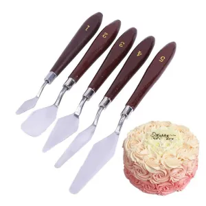 5pcs Spatula Cake Decorating Tools For Fondant Cream Mixing scraper