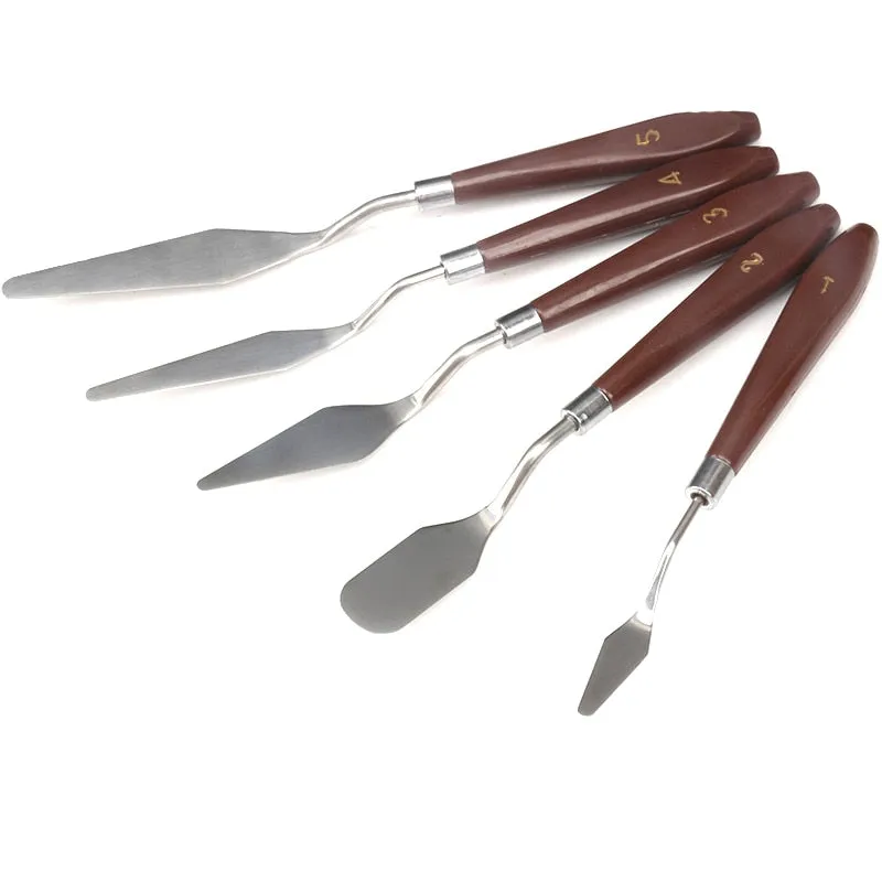 5pcs Spatula Cake Decorating Tools For Fondant Cream Mixing scraper