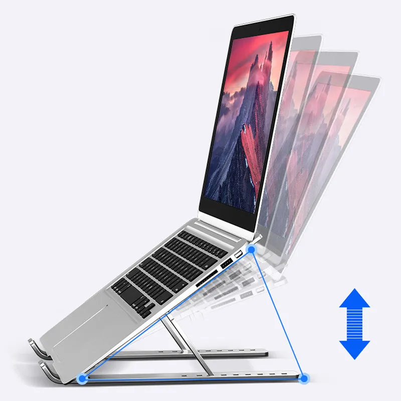 9 Levels Height Adjustable Alumiinum Alloy Portable Laptop Stand