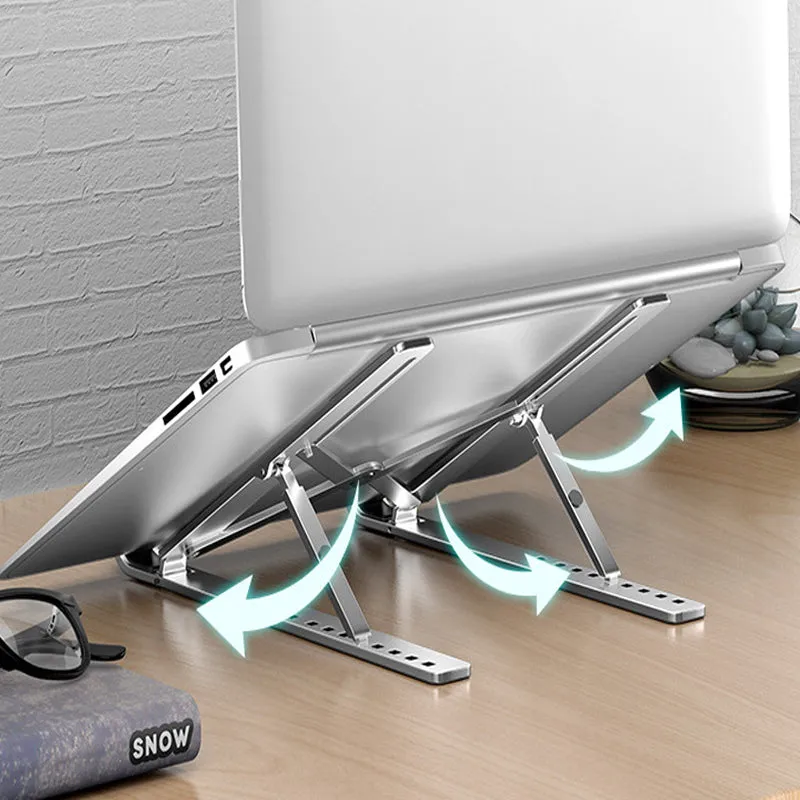 9 Levels Height Adjustable Alumiinum Alloy Portable Laptop Stand