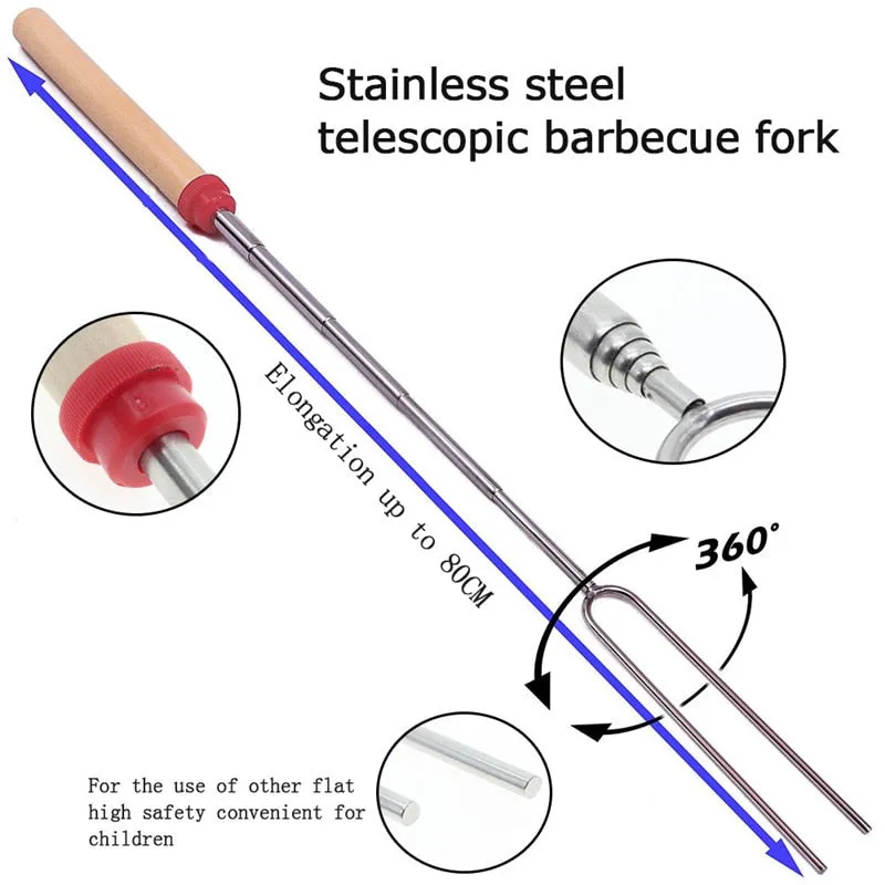 Adjustable BBQ Fork Skewer