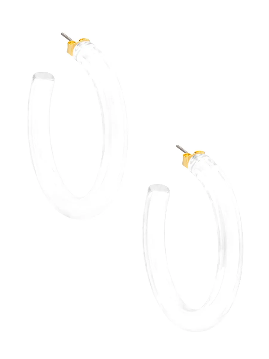 Amber Hoop Earring