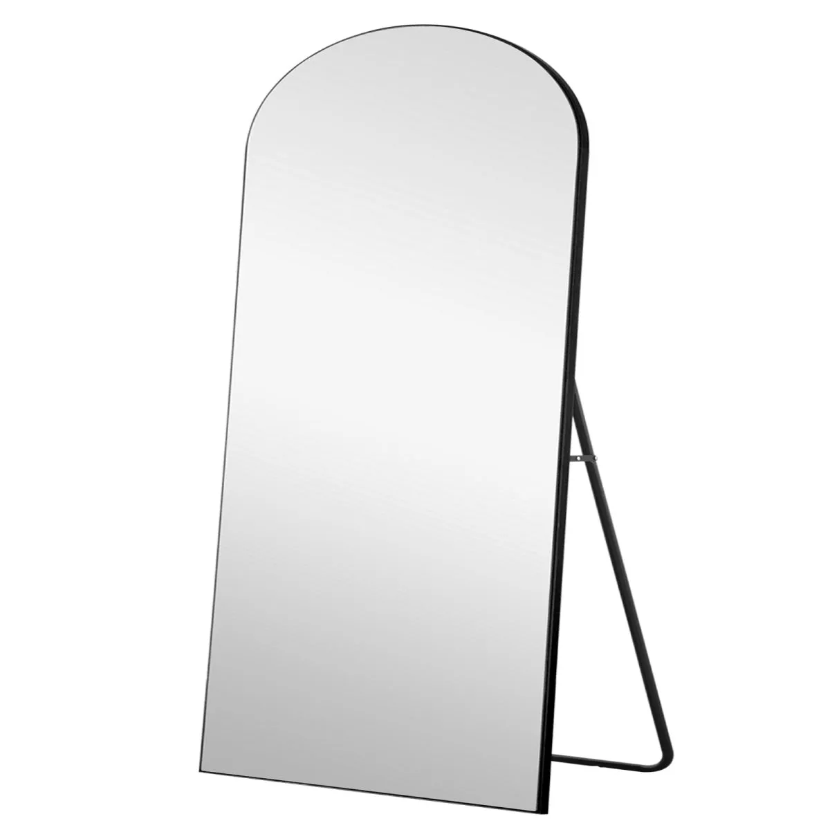 Arched Mirror with Stand, Black