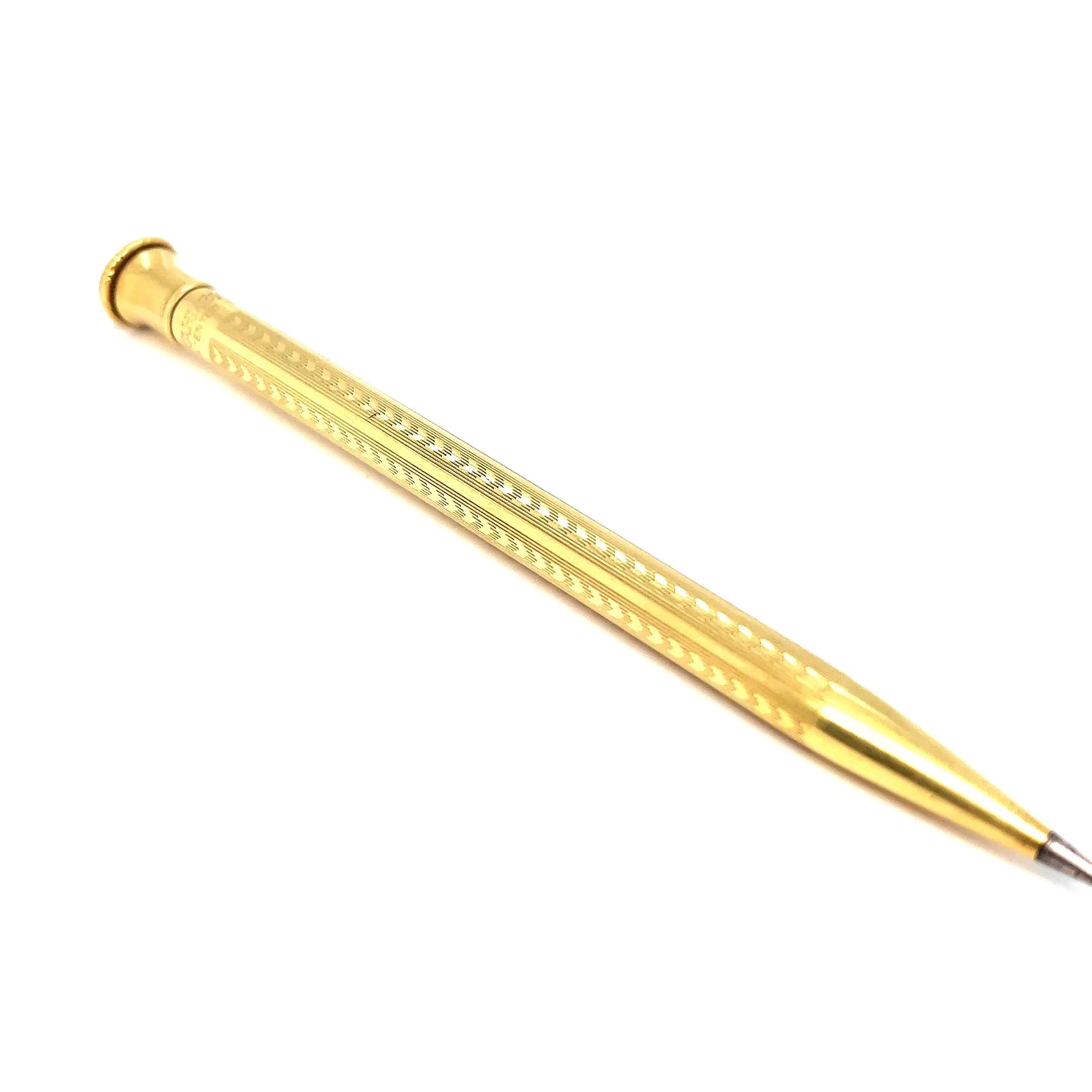 Art Deco 18 Karat Solid Yellow Gold Wahl Eversharp Mechanical Pencil