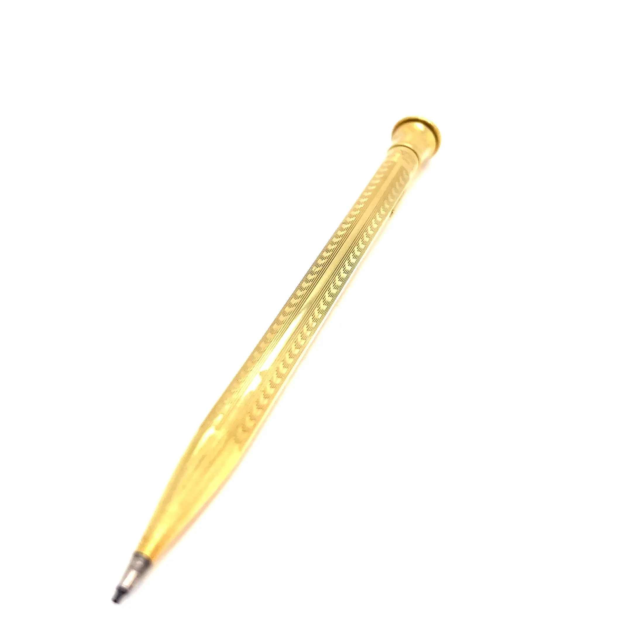 Art Deco 18 Karat Solid Yellow Gold Wahl Eversharp Mechanical Pencil