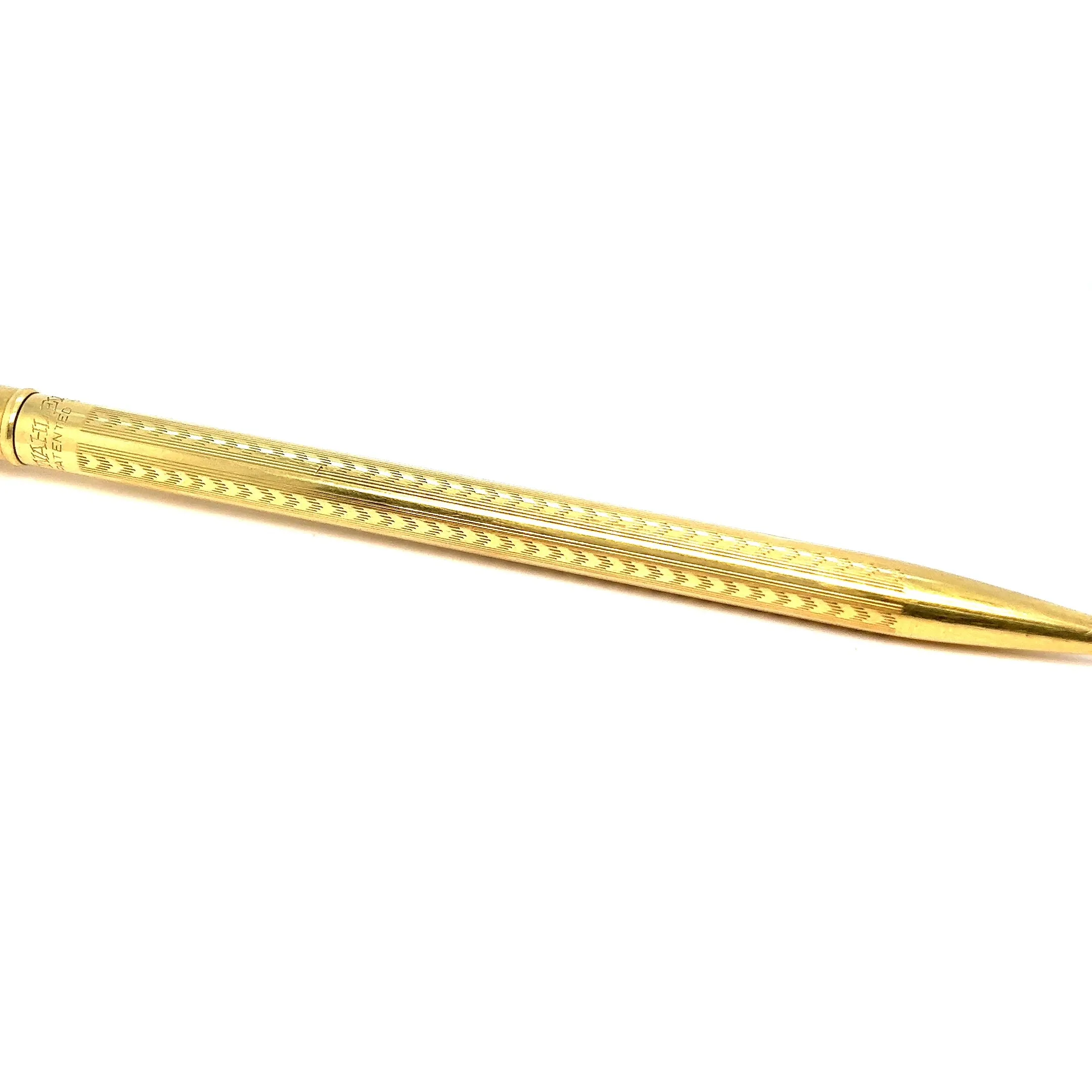 Art Deco 18 Karat Solid Yellow Gold Wahl Eversharp Mechanical Pencil