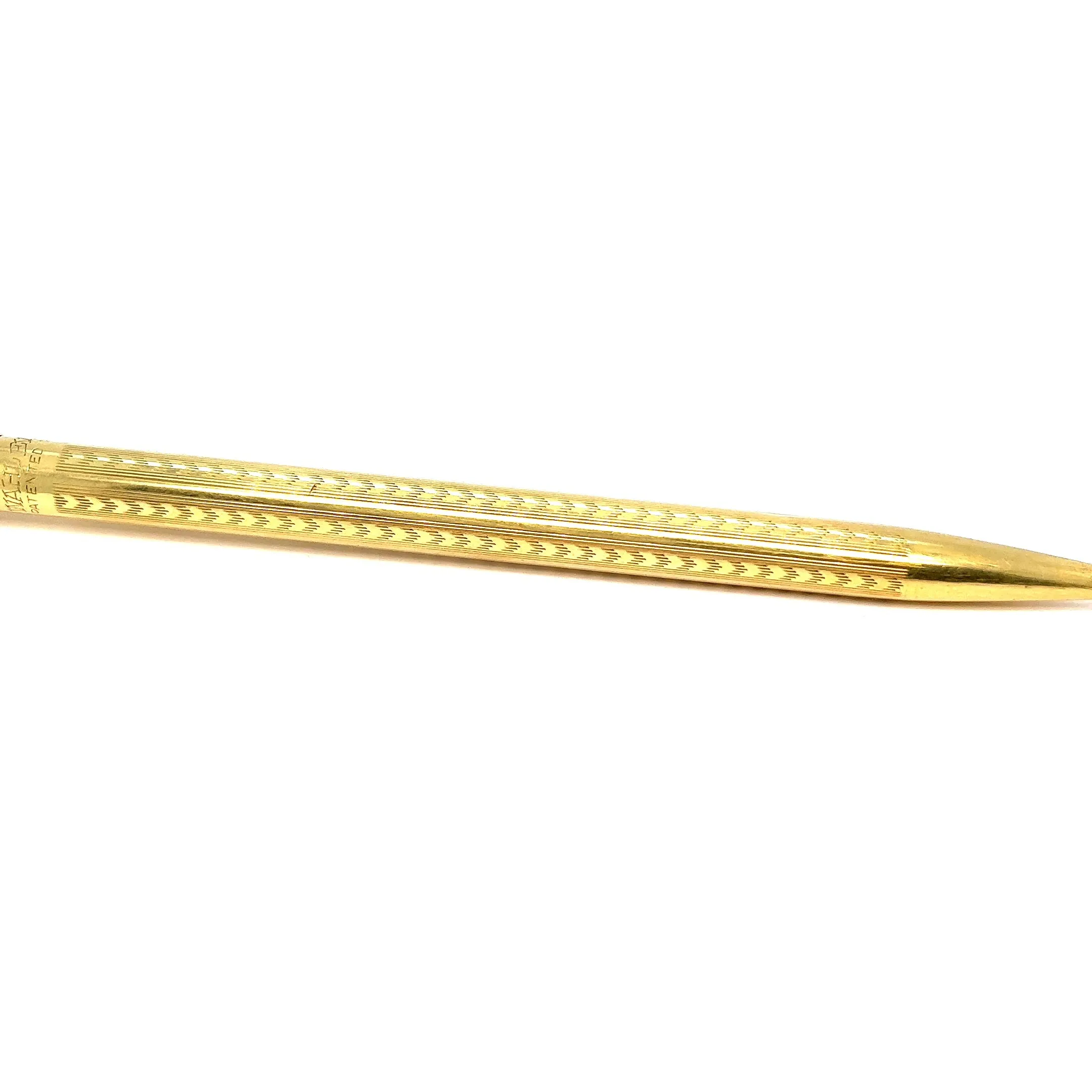 Art Deco 18 Karat Solid Yellow Gold Wahl Eversharp Mechanical Pencil