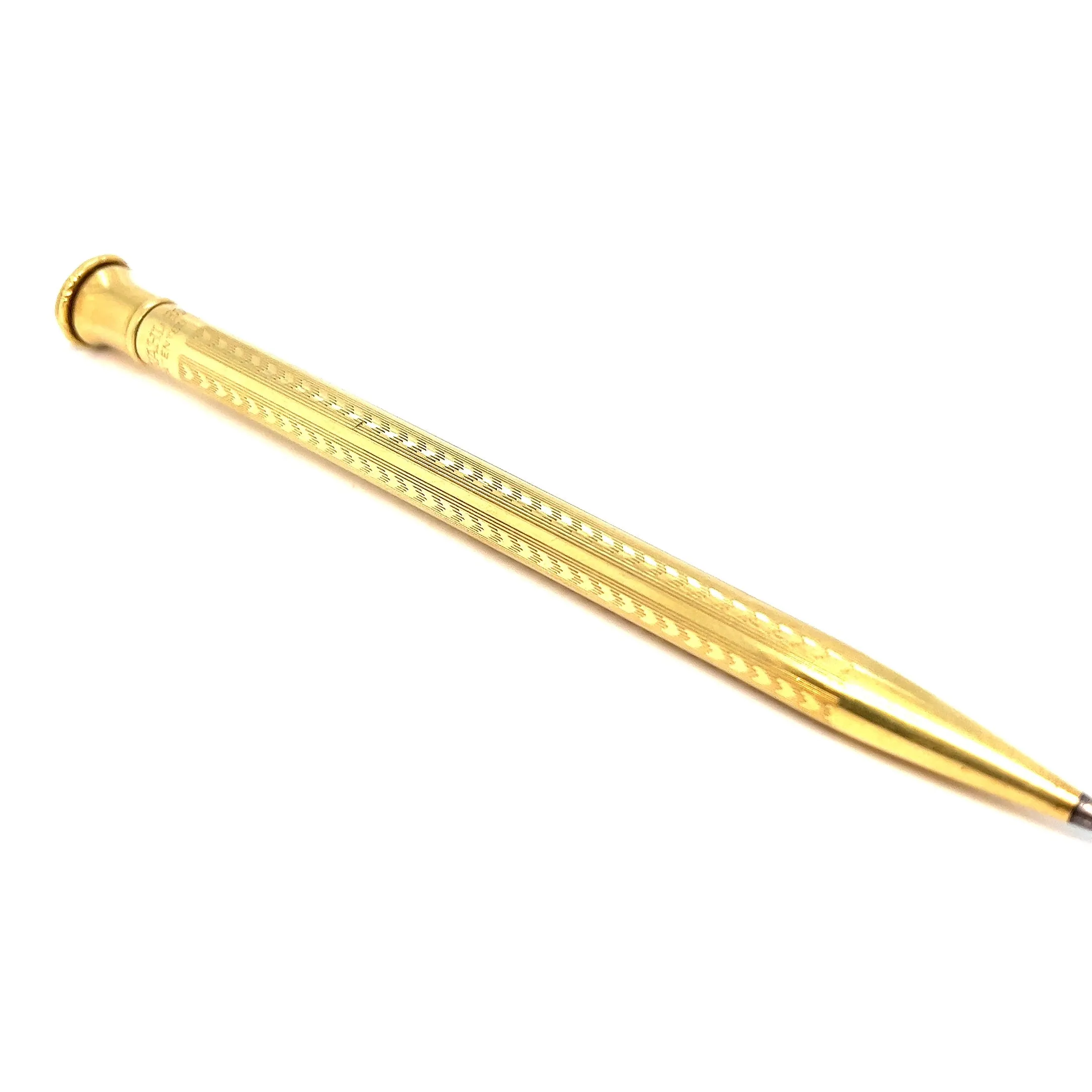 Art Deco 18 Karat Solid Yellow Gold Wahl Eversharp Mechanical Pencil