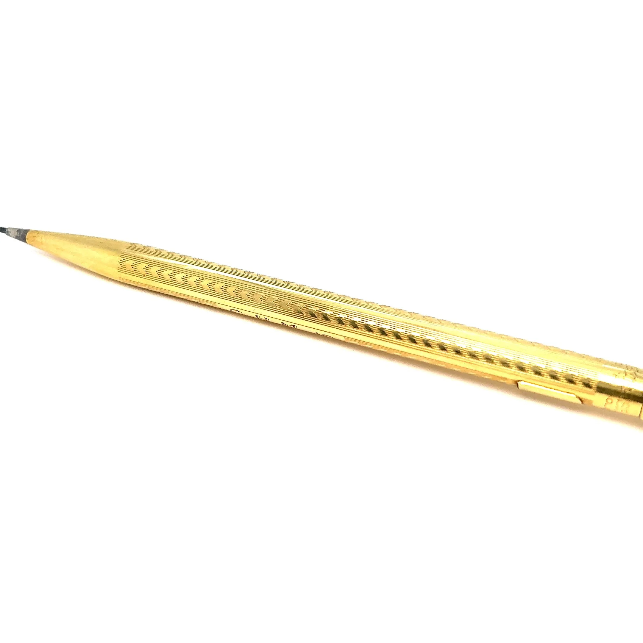 Art Deco 18 Karat Solid Yellow Gold Wahl Eversharp Mechanical Pencil