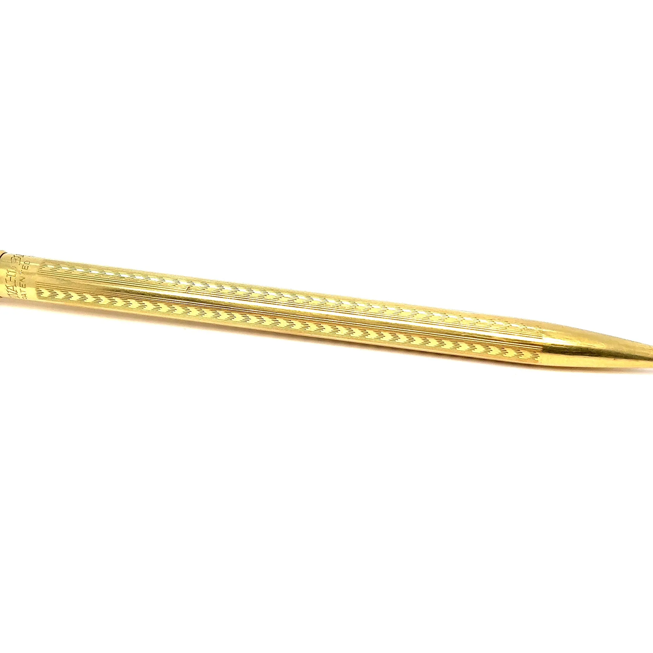 Art Deco 18 Karat Solid Yellow Gold Wahl Eversharp Mechanical Pencil