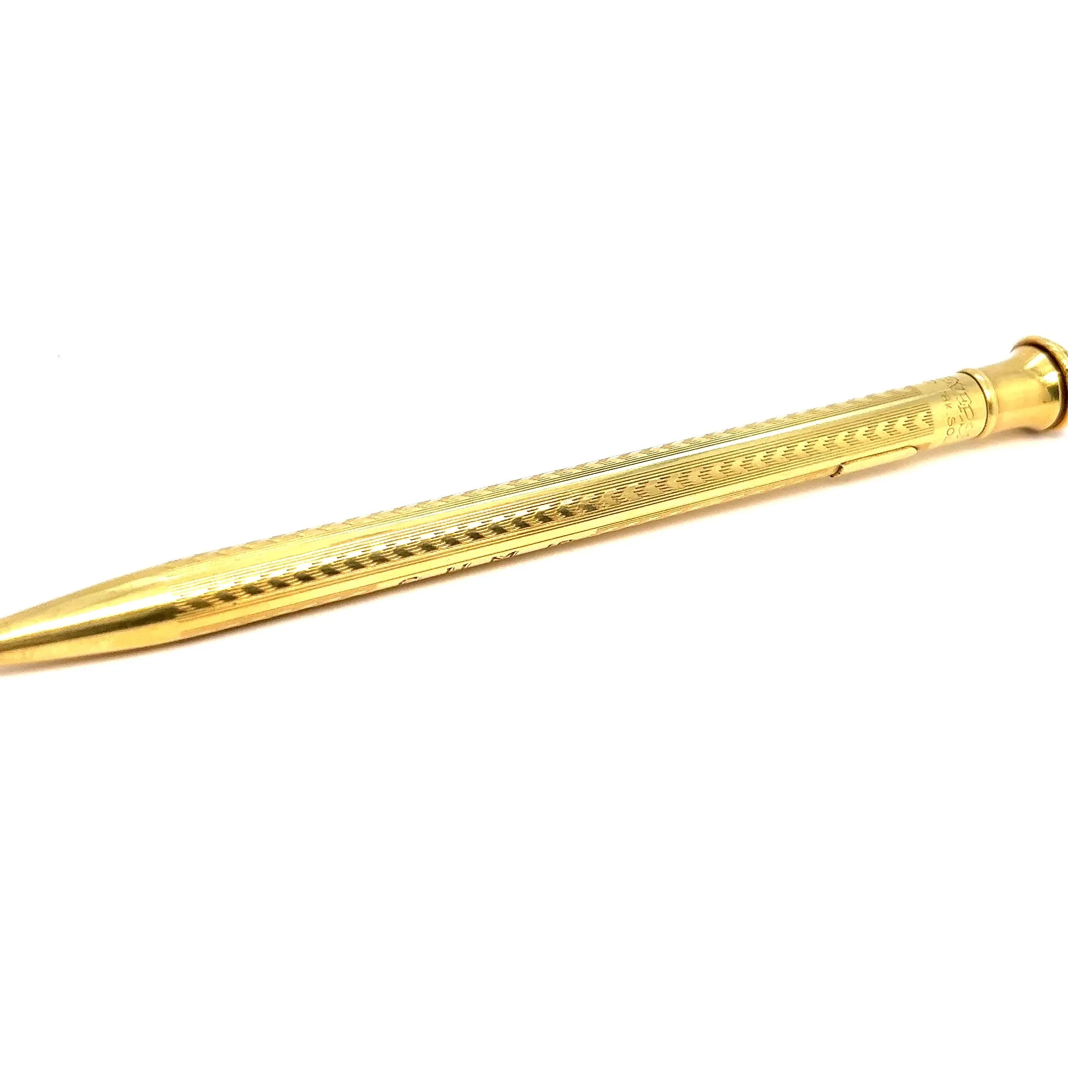 Art Deco 18 Karat Solid Yellow Gold Wahl Eversharp Mechanical Pencil