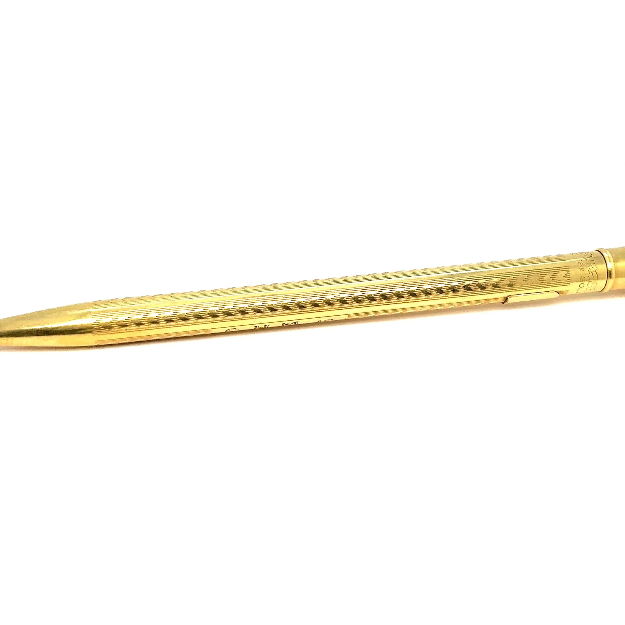 Art Deco 18 Karat Solid Yellow Gold Wahl Eversharp Mechanical Pencil