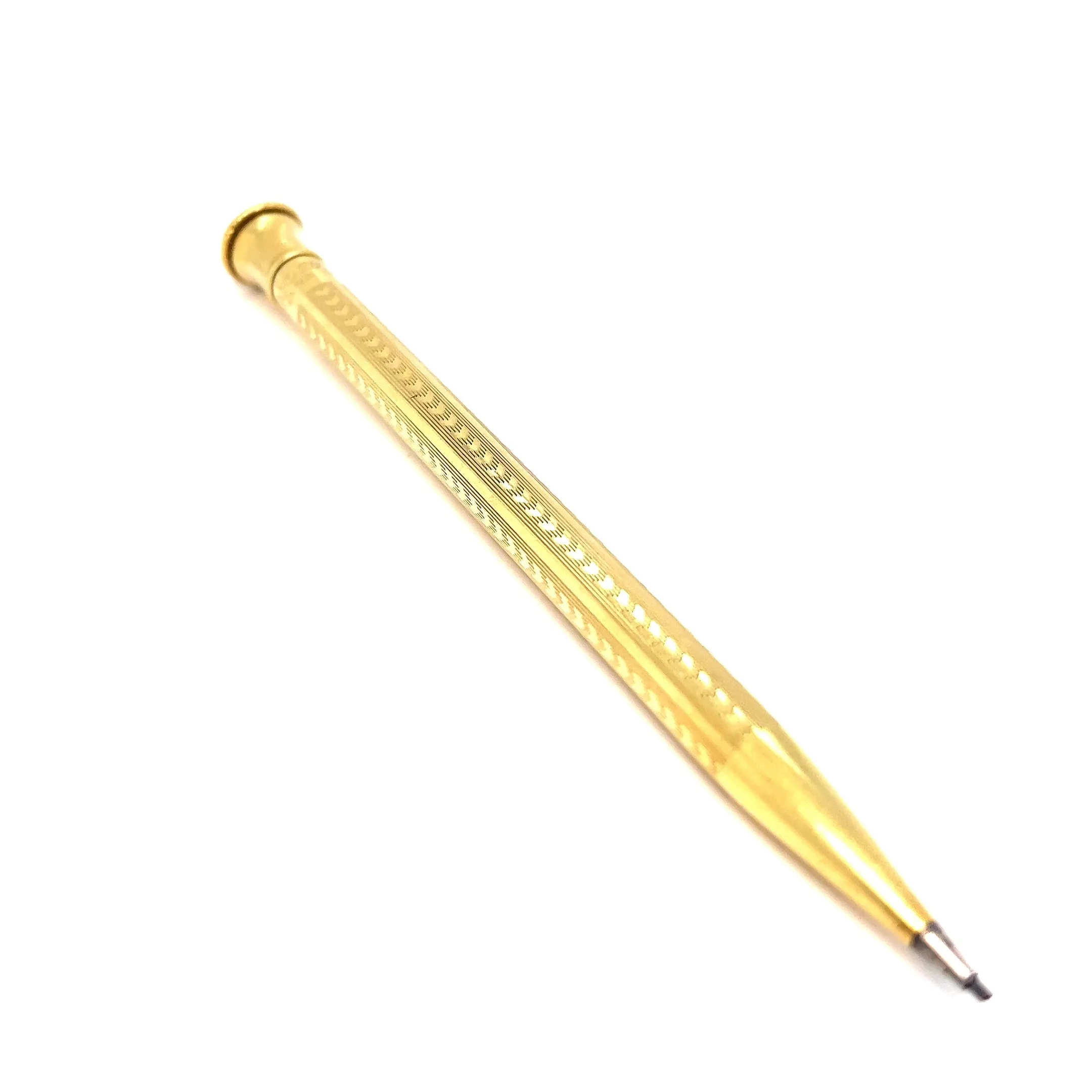 Art Deco 18 Karat Solid Yellow Gold Wahl Eversharp Mechanical Pencil