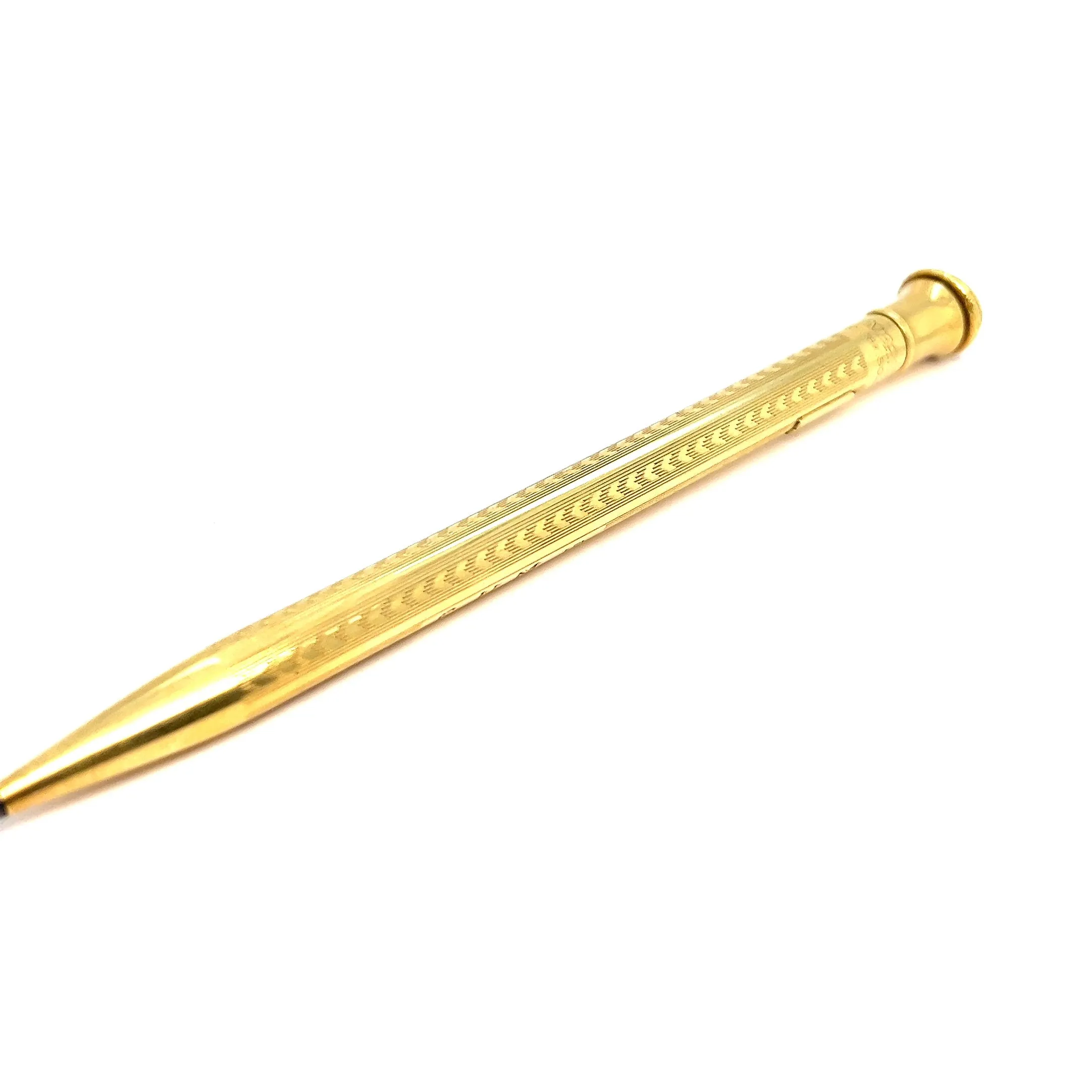 Art Deco 18 Karat Solid Yellow Gold Wahl Eversharp Mechanical Pencil