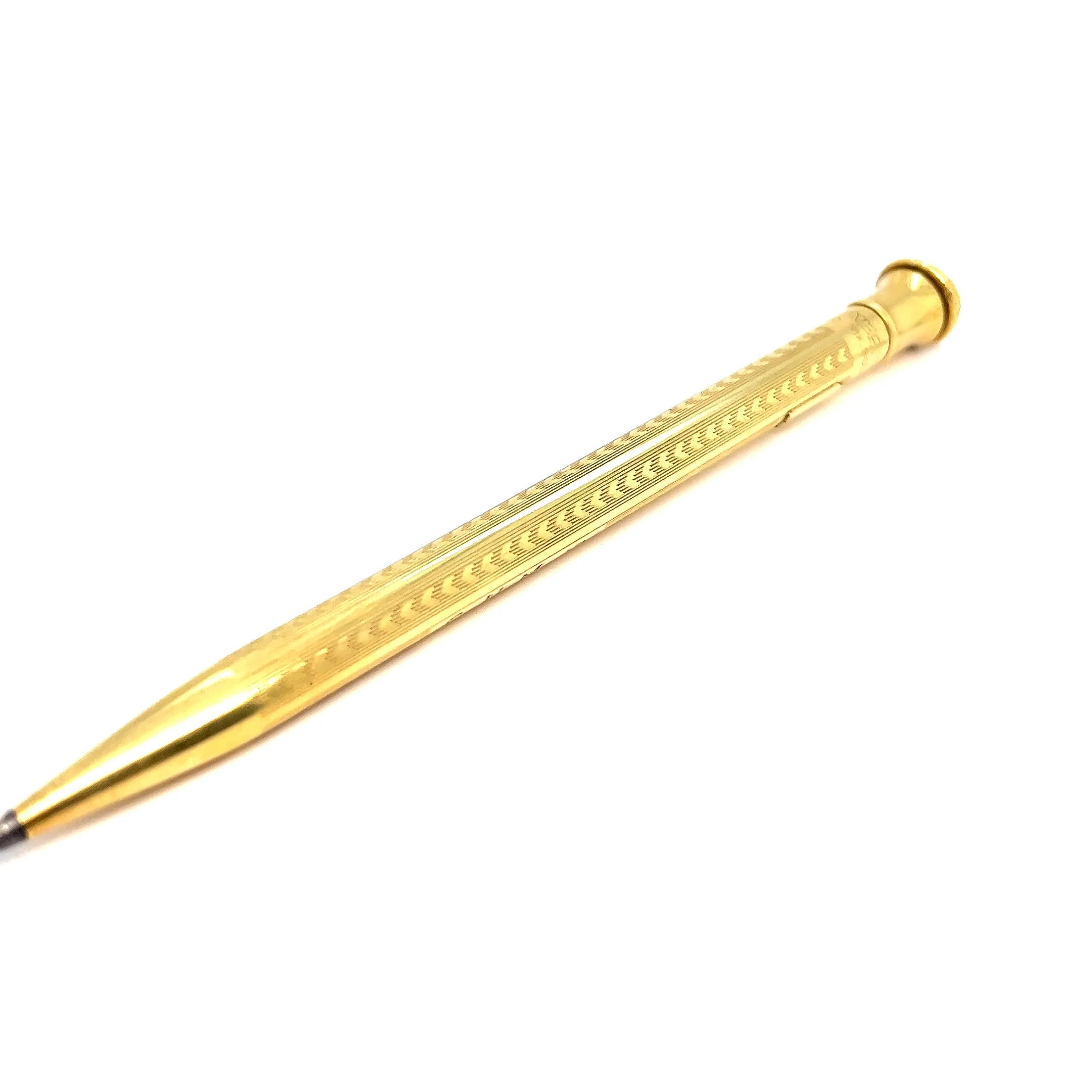 Art Deco 18 Karat Solid Yellow Gold Wahl Eversharp Mechanical Pencil