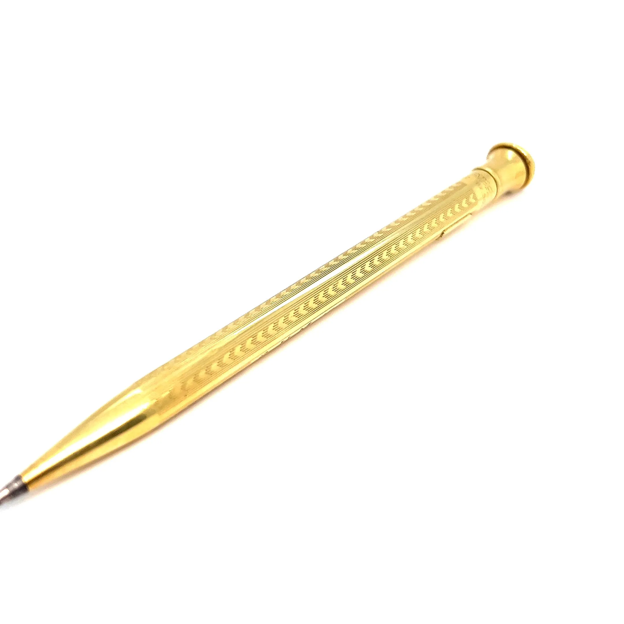 Art Deco 18 Karat Solid Yellow Gold Wahl Eversharp Mechanical Pencil