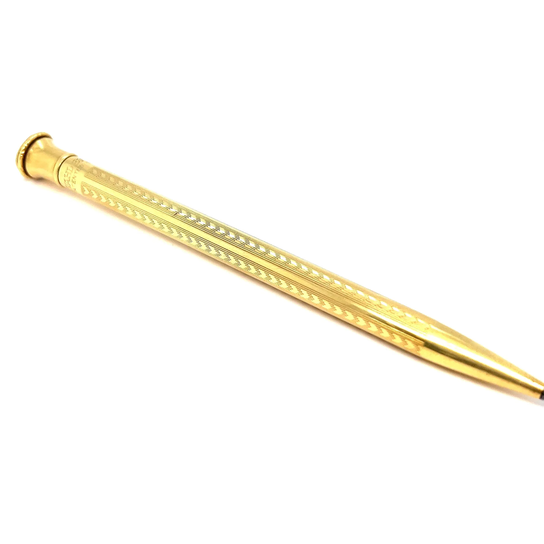 Art Deco 18 Karat Solid Yellow Gold Wahl Eversharp Mechanical Pencil