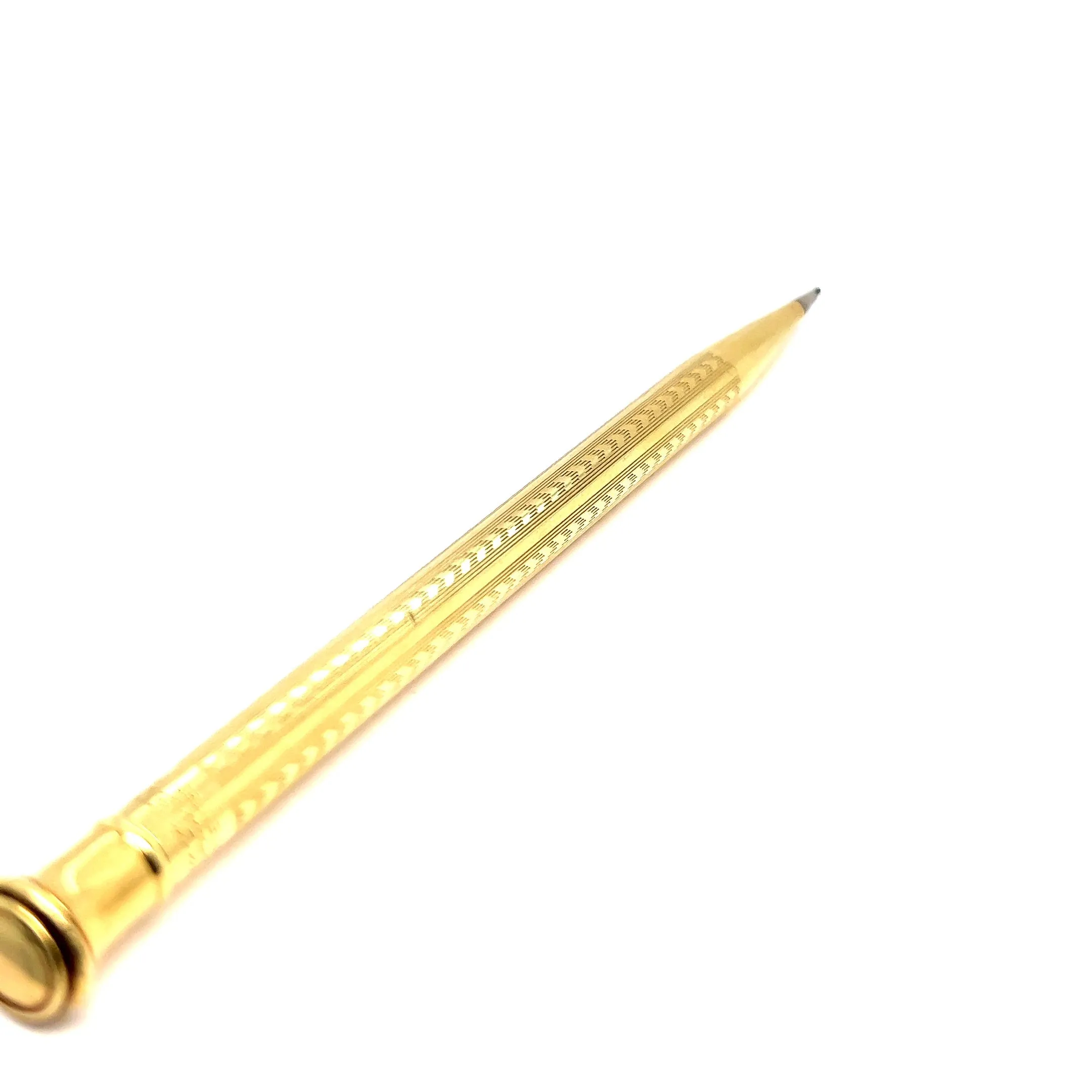 Art Deco 18 Karat Solid Yellow Gold Wahl Eversharp Mechanical Pencil