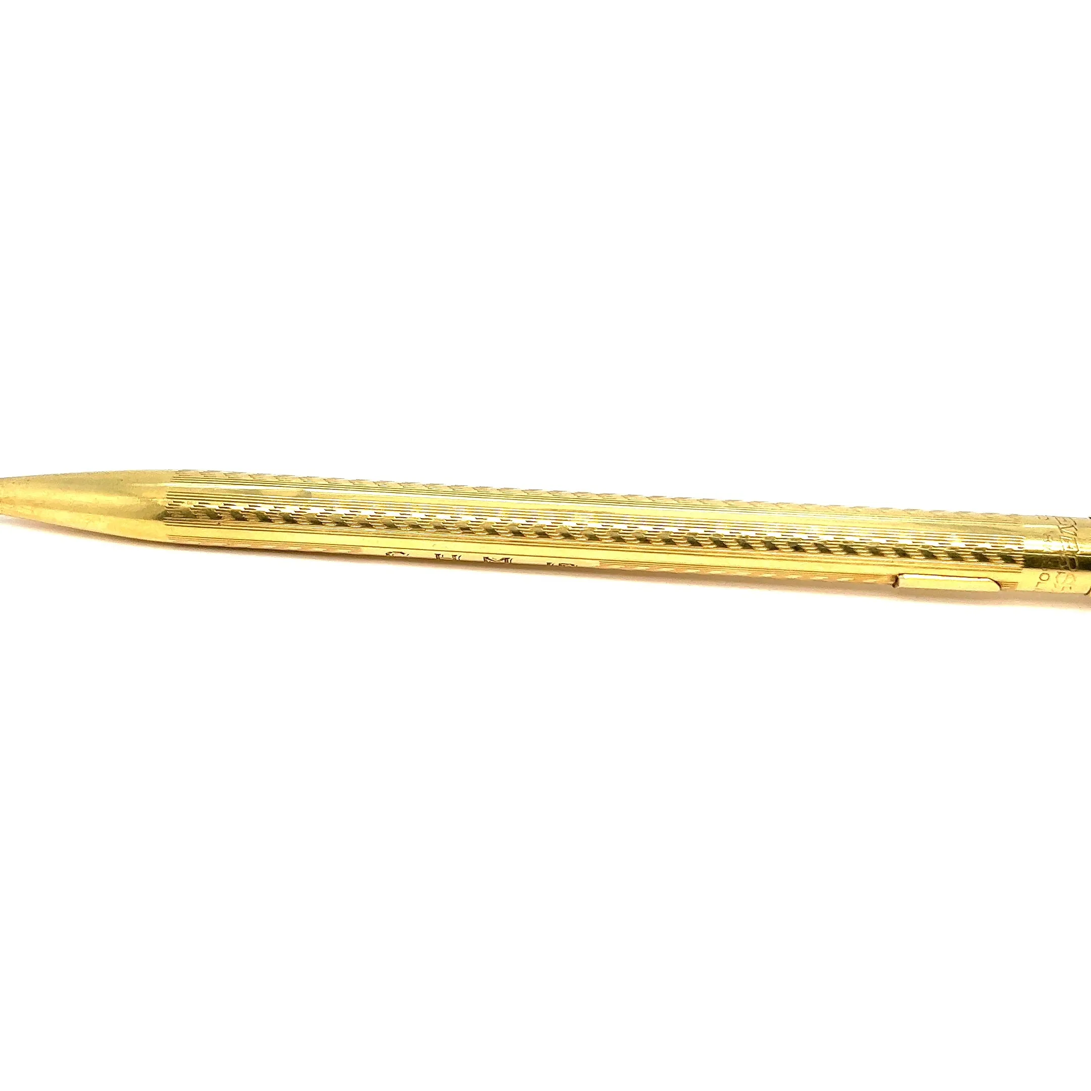 Art Deco 18 Karat Solid Yellow Gold Wahl Eversharp Mechanical Pencil