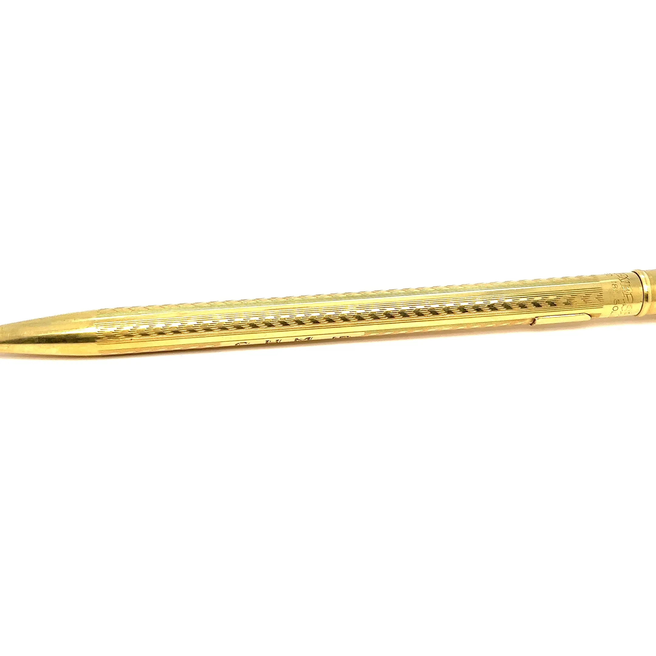 Art Deco 18 Karat Solid Yellow Gold Wahl Eversharp Mechanical Pencil