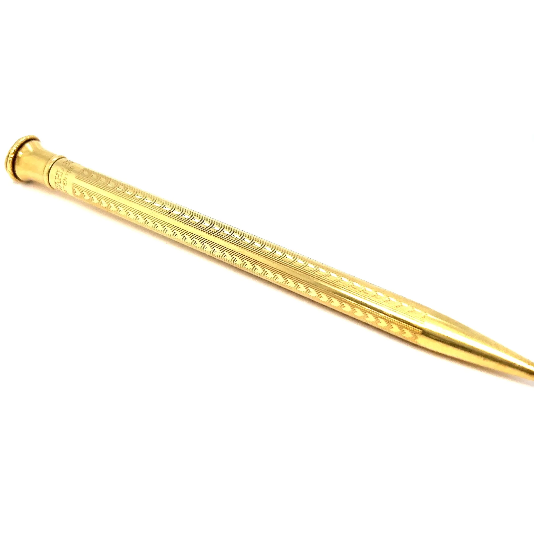 Art Deco 18 Karat Solid Yellow Gold Wahl Eversharp Mechanical Pencil