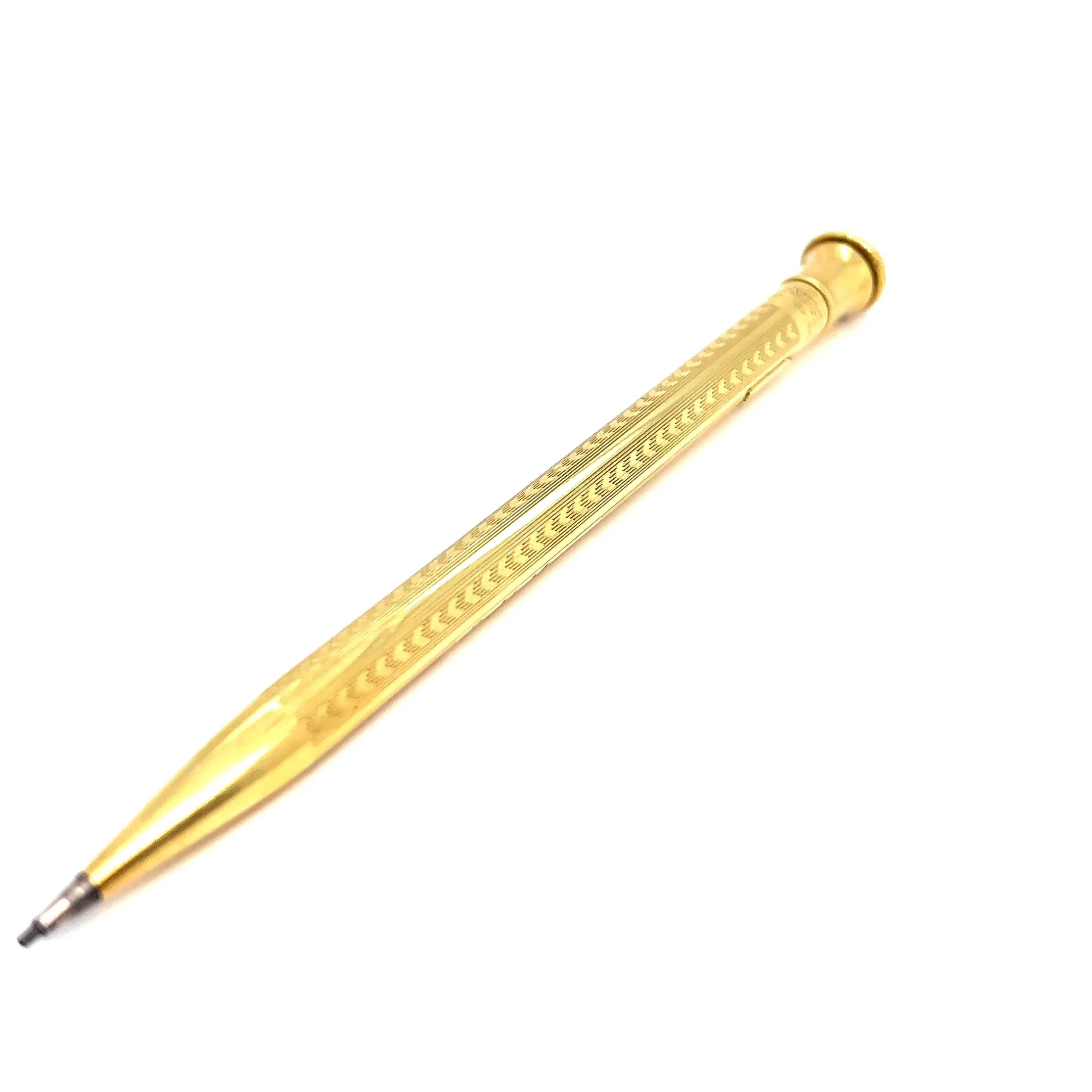 Art Deco 18 Karat Solid Yellow Gold Wahl Eversharp Mechanical Pencil