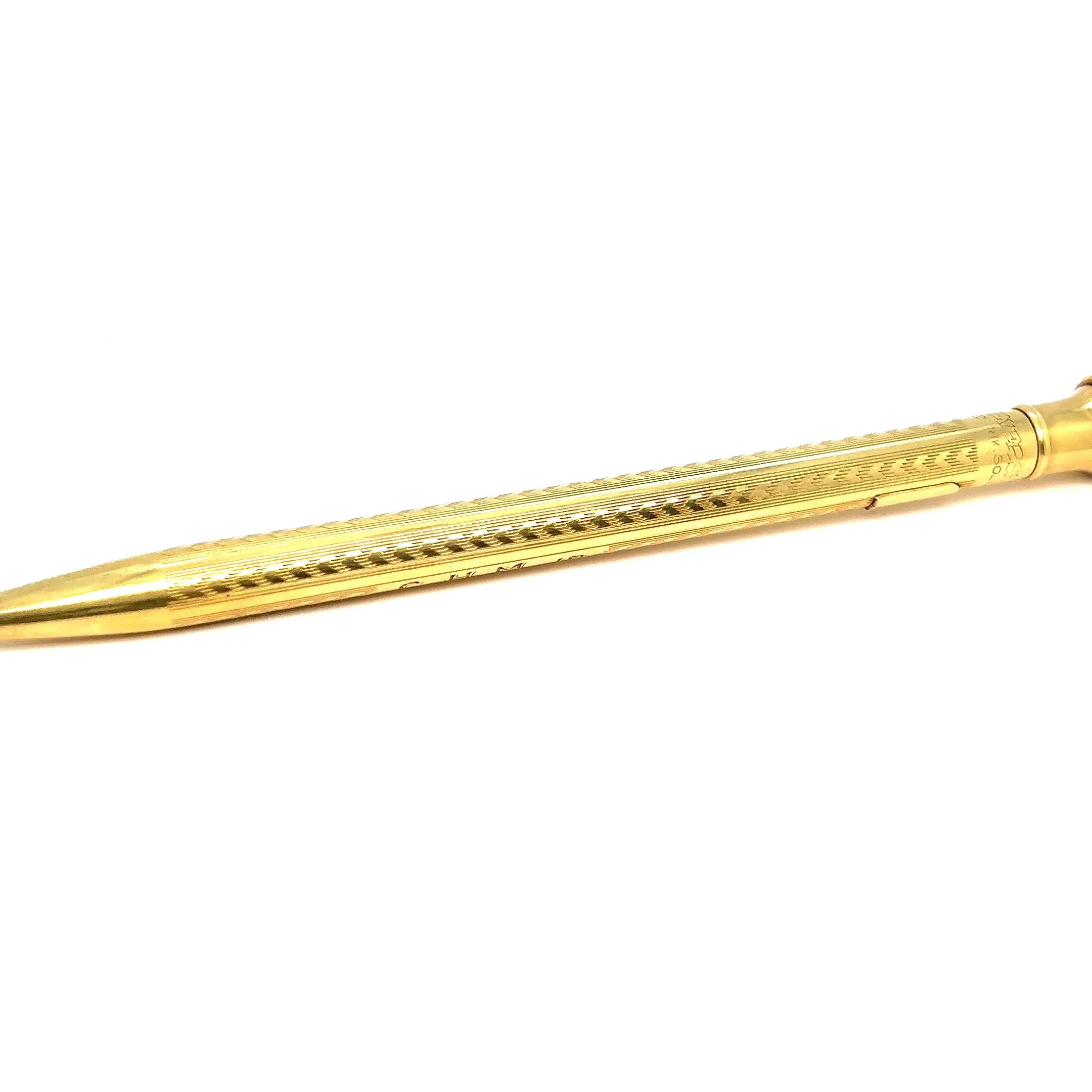 Art Deco 18 Karat Solid Yellow Gold Wahl Eversharp Mechanical Pencil