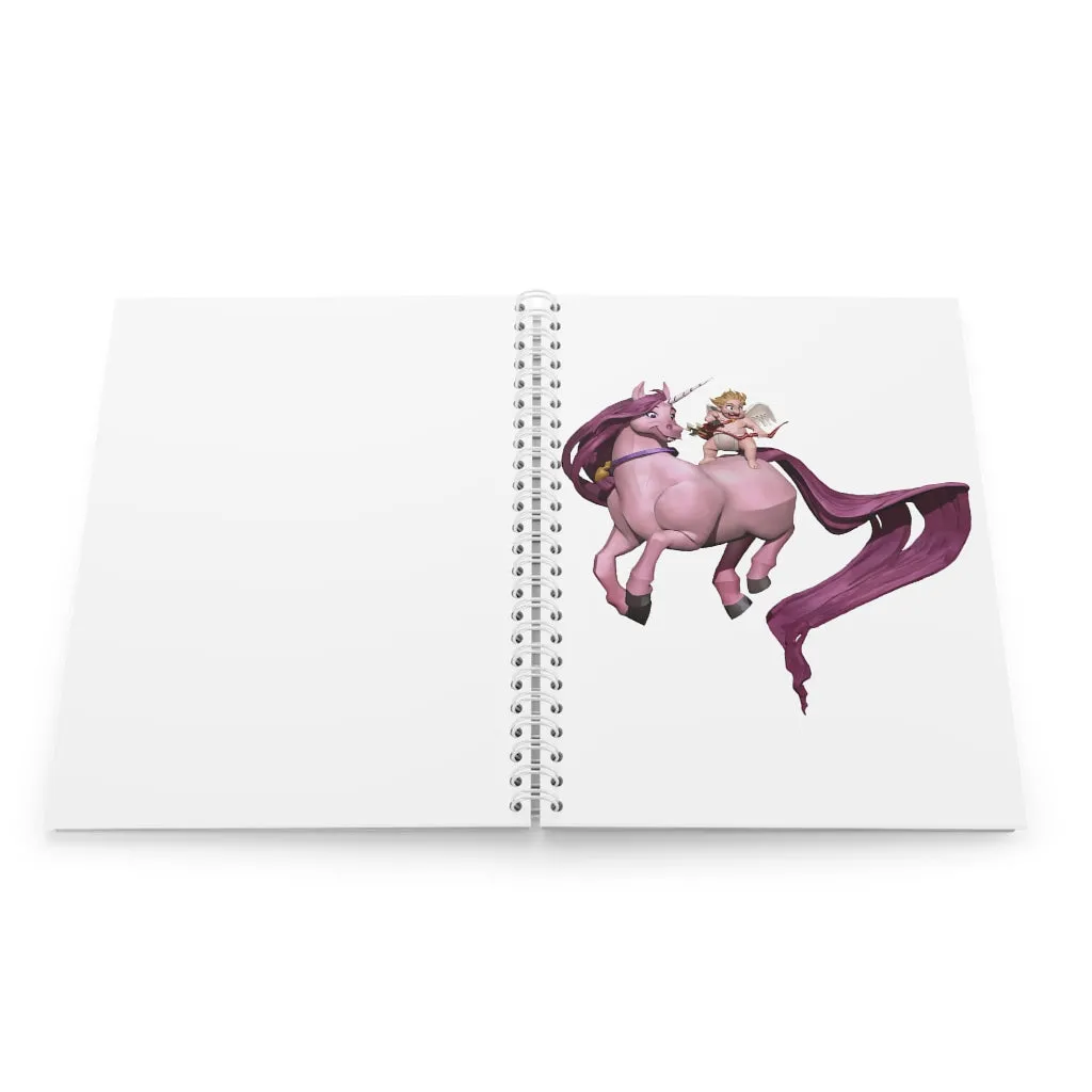 Baby Cupid and Horse Spiral Notebook