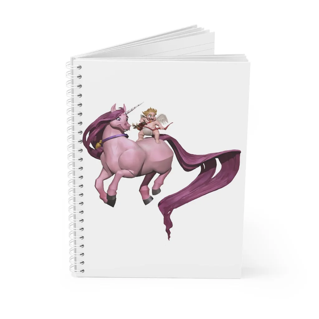 Baby Cupid and Horse Spiral Notebook