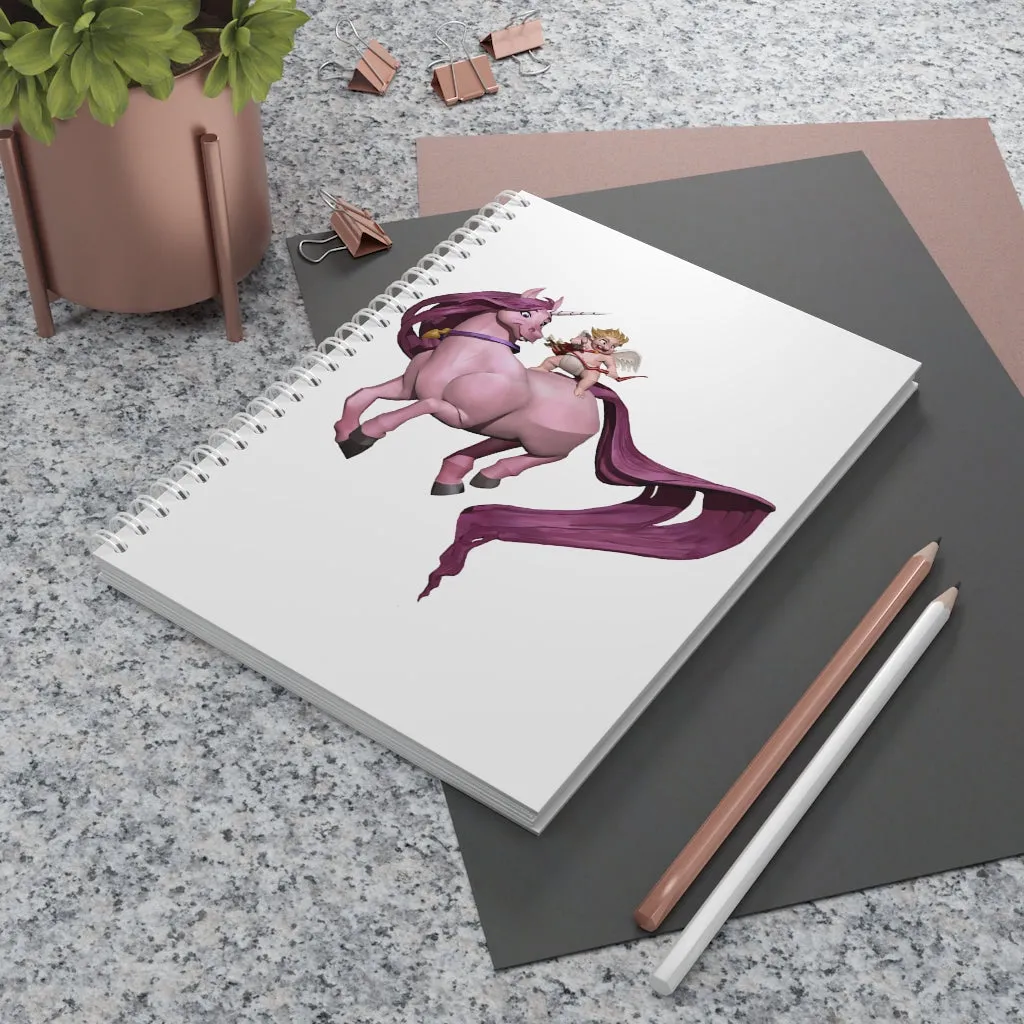 Baby Cupid and Horse Spiral Notebook