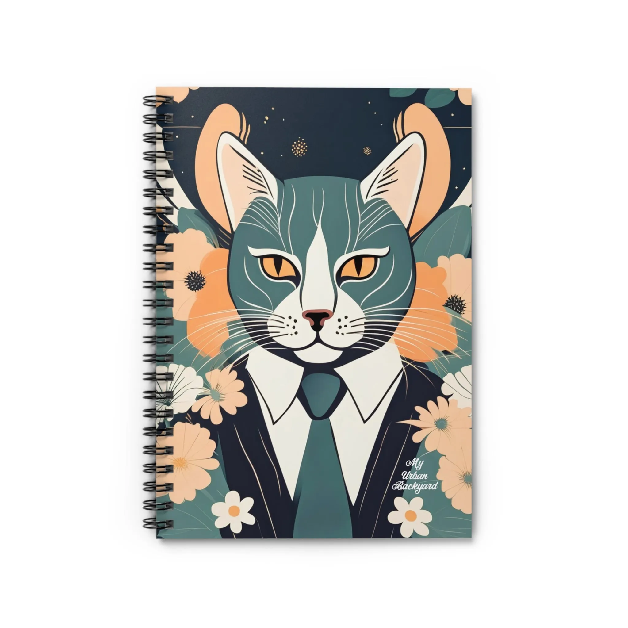 Blue Cat, Spiral Notebook Journal - Write in Style