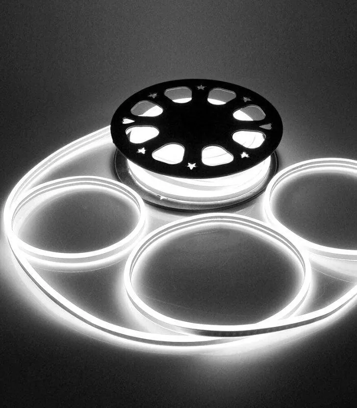 Cool White Neon Flex Double Side 220V 240V 120LED/m 8x16mm IP67 Waterproof Full Kit