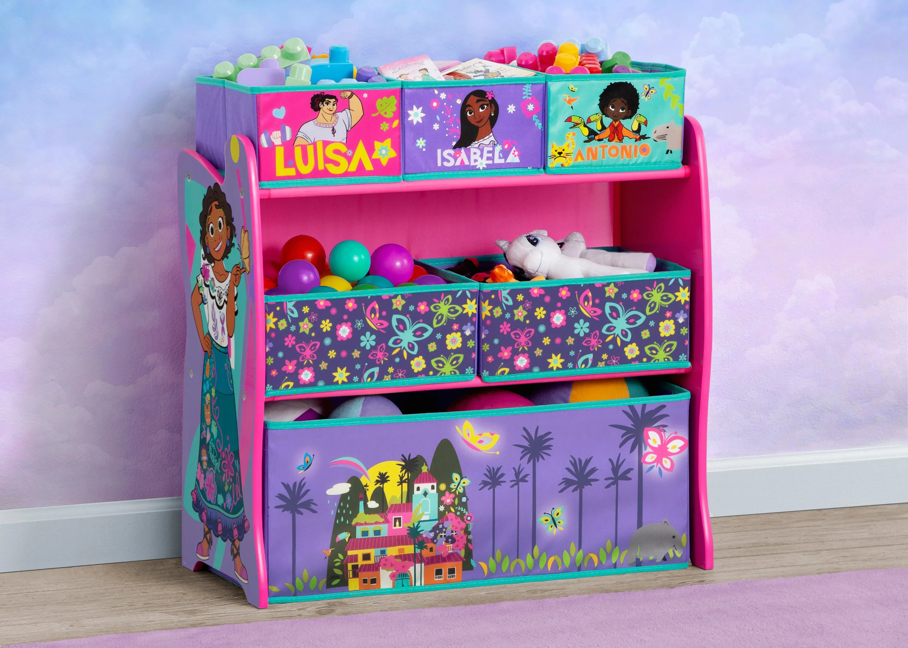 Disney Encanto 6 Bin Design and Store Toy Organizer