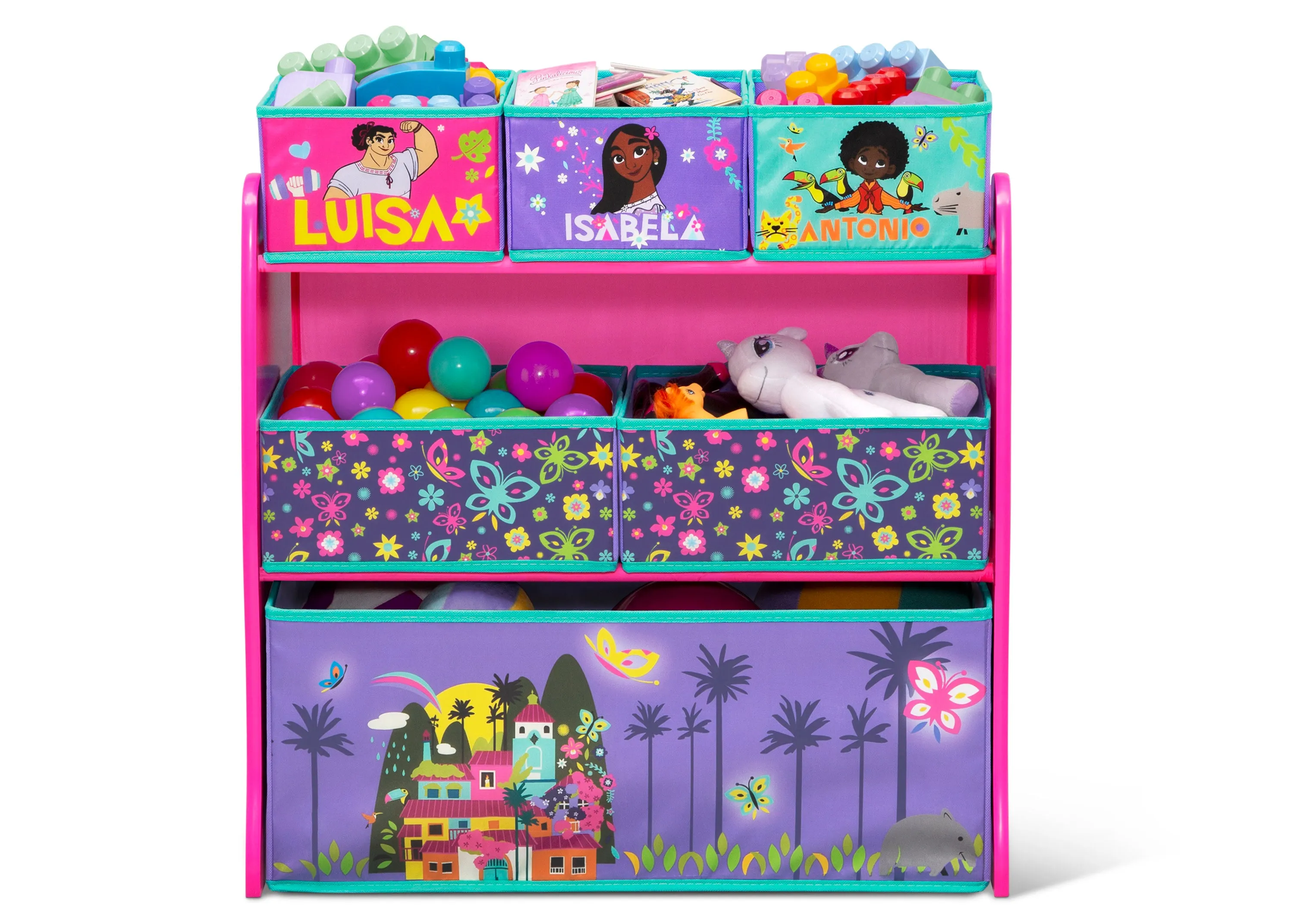 Disney Encanto 6 Bin Design and Store Toy Organizer