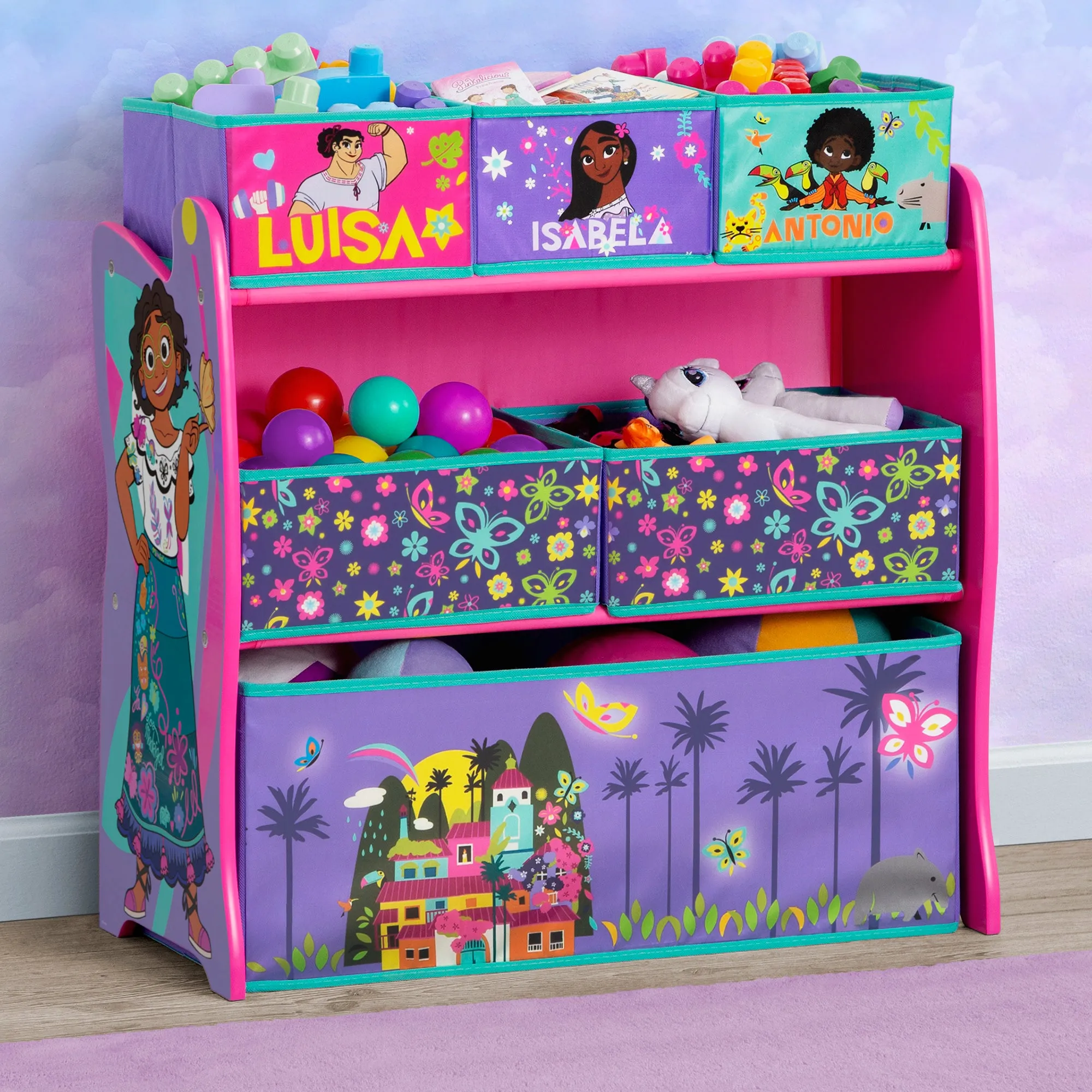 Disney Encanto 6 Bin Design and Store Toy Organizer