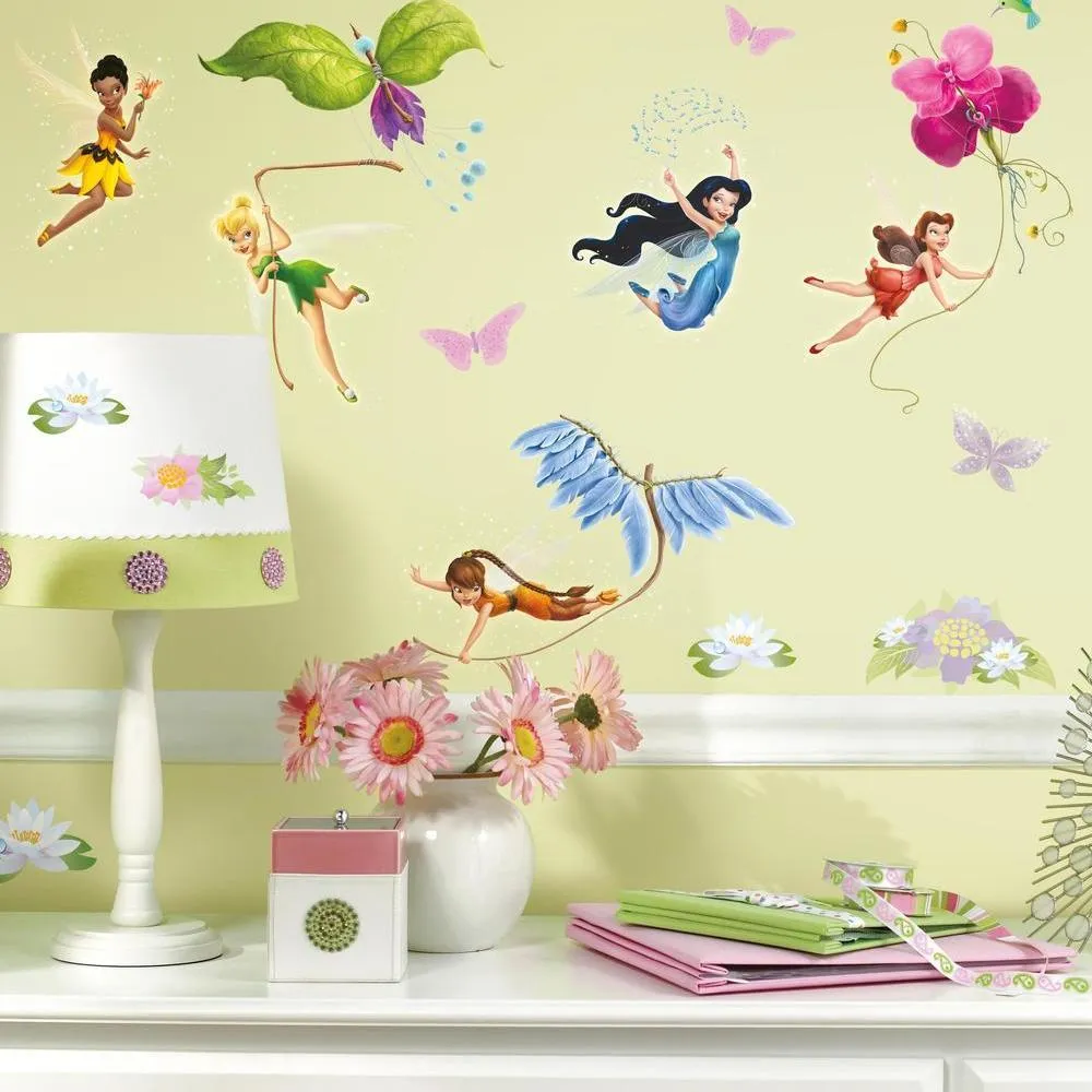 Disney Fairies Wall Decals with Glitter